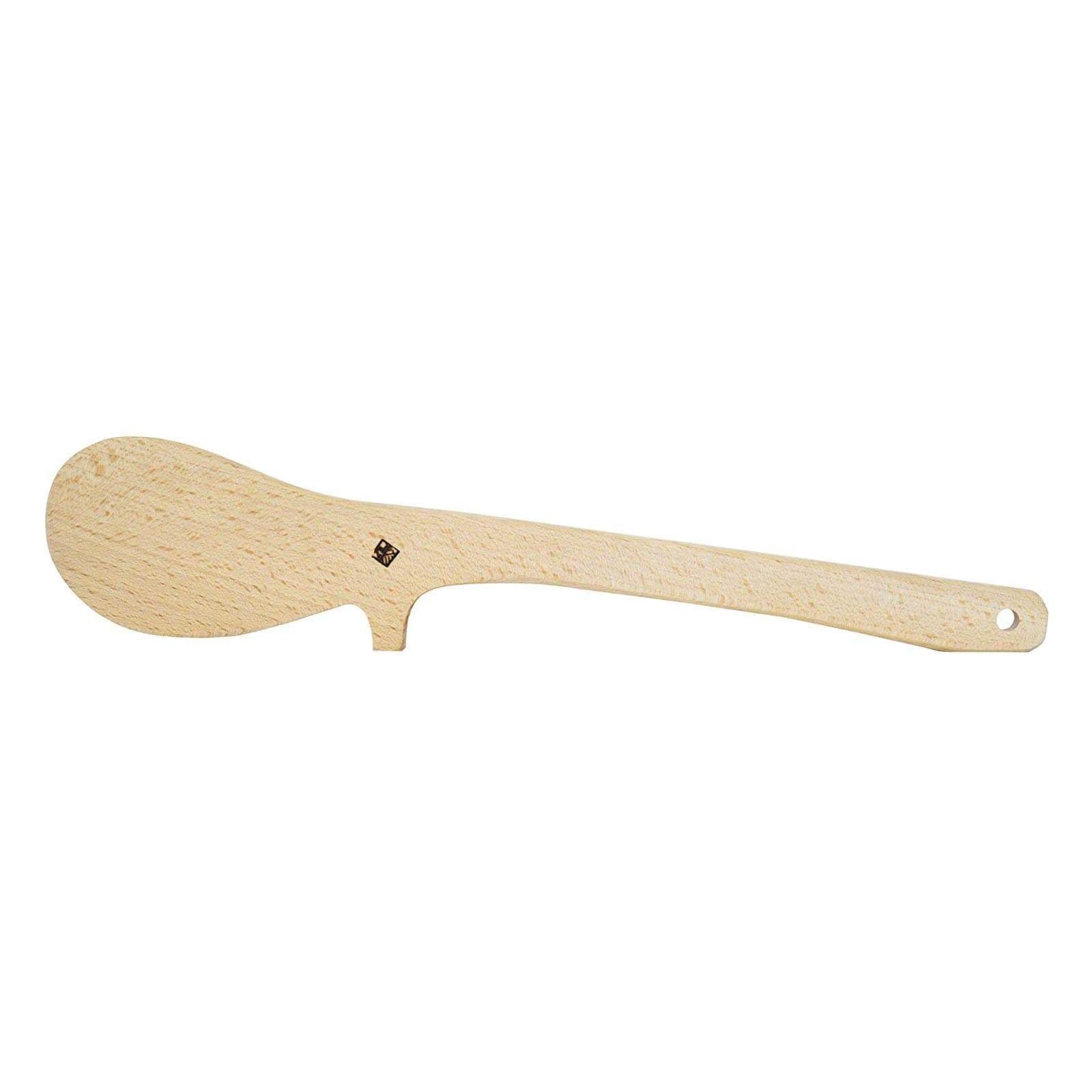 Handcrafted Japanese Beech Wood Spatula - Miranda Style Omoeraku Wooden Cooking Utensil for Baking, Flipping & Stirring - Perfect for Non-Stick Pans & Healthy Cooking