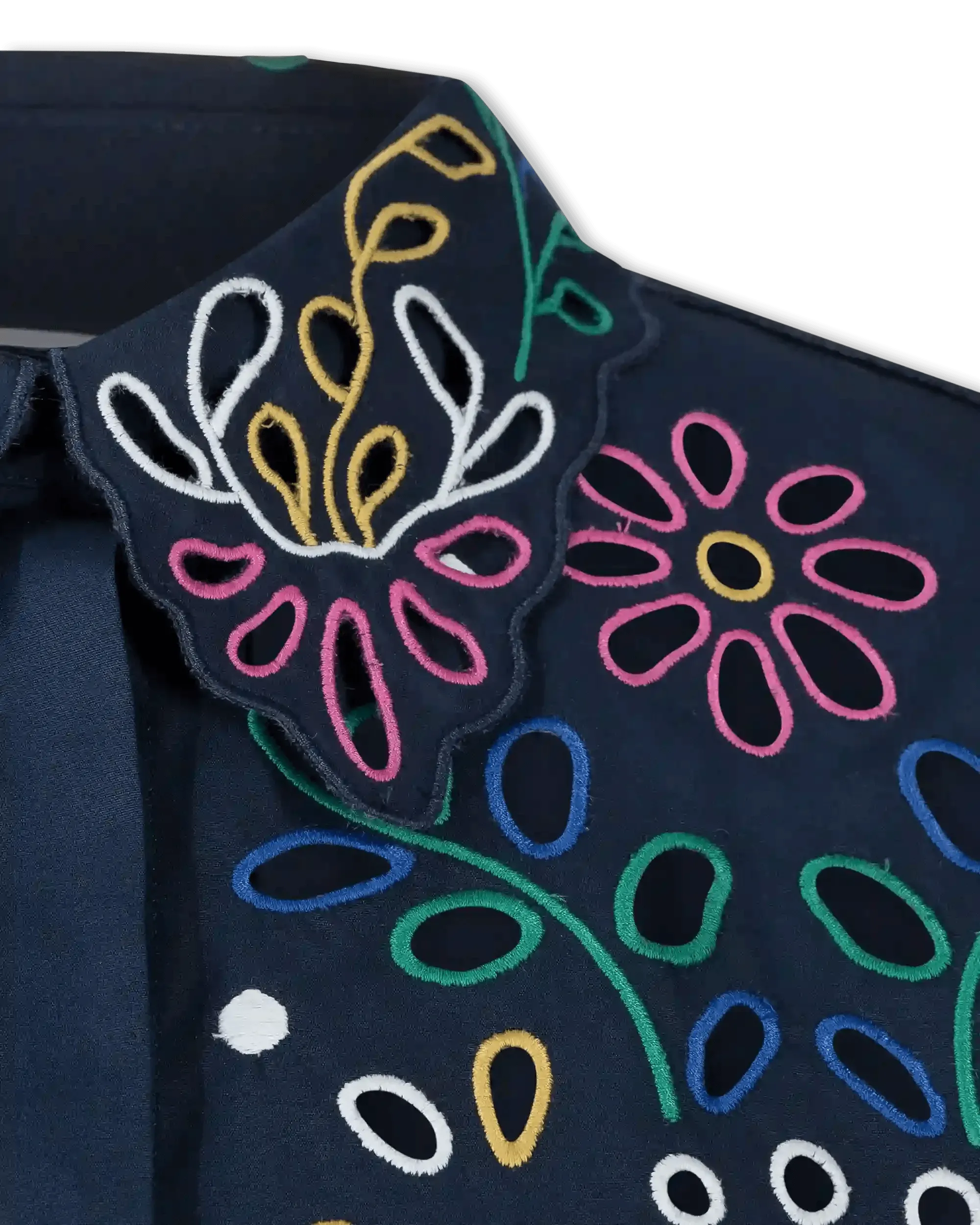 Embroidered Eyelet Shirt for Women - Floral Lace Trim Blouse - Summer Boho Tops - Perfect for Beach, Vacation & Casual Outfits