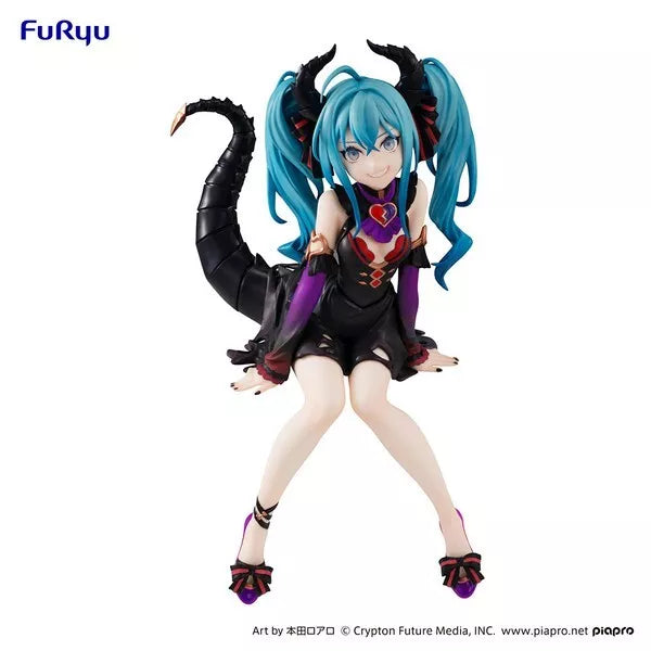 Hatsune Miku Noodle Stopper Figure (Villain Version) - Anime Collectible for Ramen Bowls & Desk Decor - Perfect Gift for Vocaloid Fans