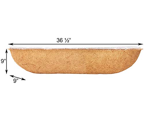 Panacea 82354 Moisture Keeper Coco Fiber Hanging Basket Liners, 36 Inch Long (Pack of 4) - Perfect for Outdoor Planters, Window Boxes & Garden Decor