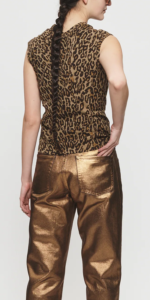 Double V Vest Leopard Print - Stylish Women's Fashion Top for Casual Wear, Night Out & Street Style