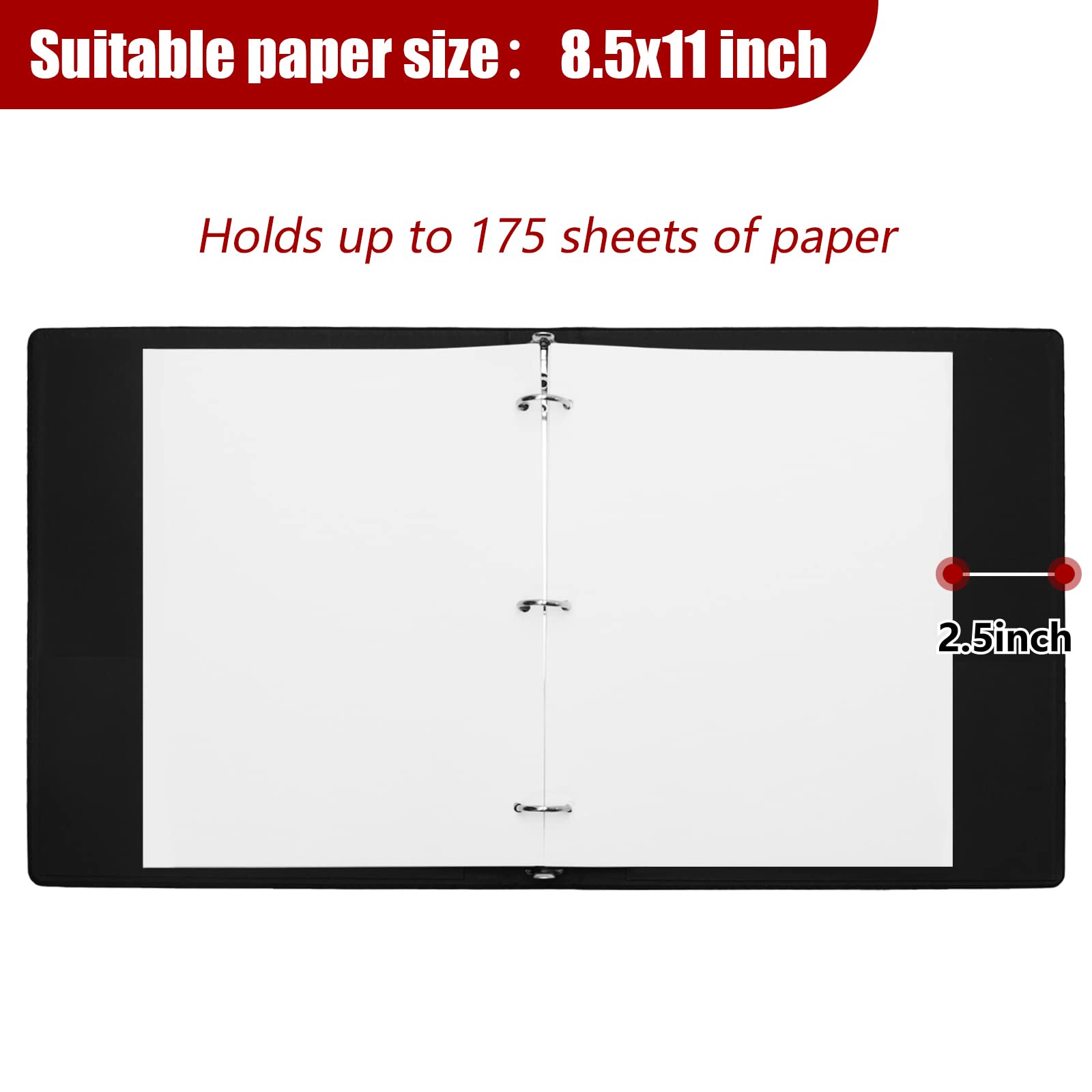 Vienrose 1 Inch 3-Ring Binder with Durable Linen Cover - Holds 8.5