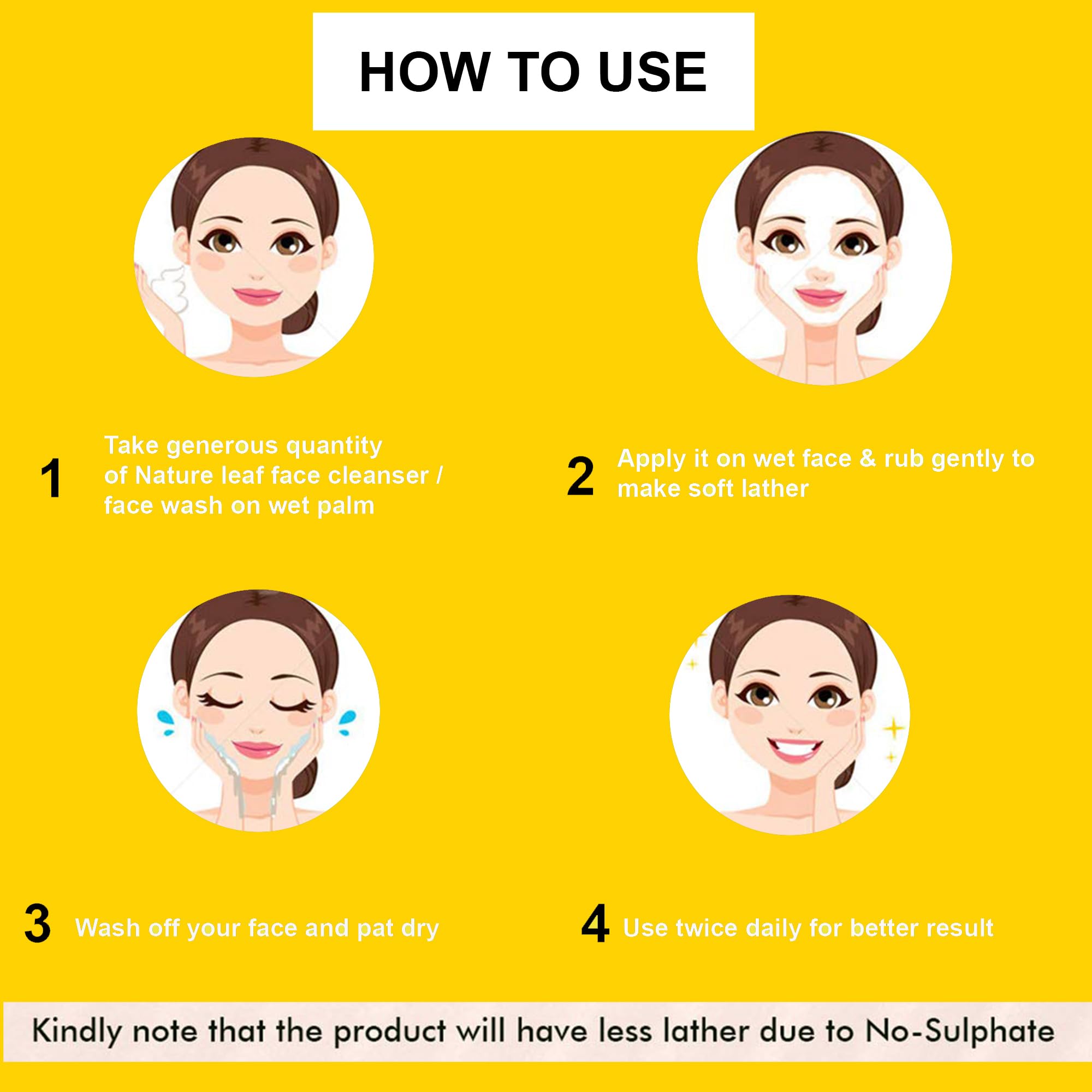 Nature Leaf Vitamin C Face Wash with Aloe Vera - Brightening & Hydrating Cleanser for Women & Men (7.1oz/210ml) - Gentle Daily Facial Cleanser for Glowing Skin, Acne Prone & Sensitive Skin Types