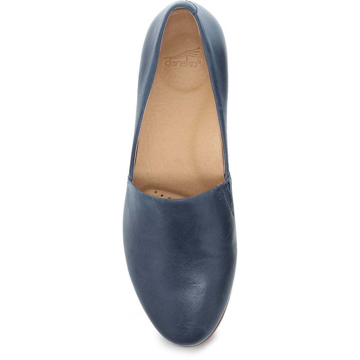 DANSKO LARISA Comfortable Leather Clogs for Women - Navy Milled Finish | Non-Slip Work Shoes for Nurses, Chefs & Professionals | Final Sale