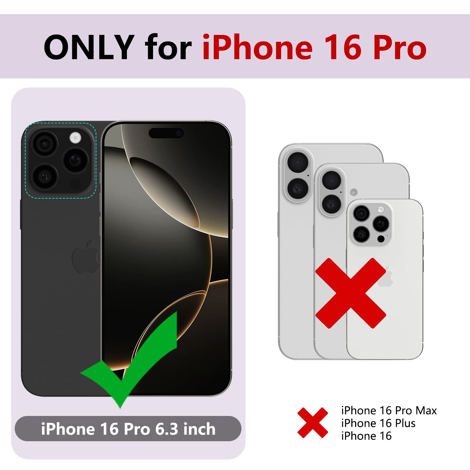 Korecase iPhone 16 Pro Leather Wallet Case with Card Holder - Magnetic Flip Cover for iPhone 16 Pro 6.3
