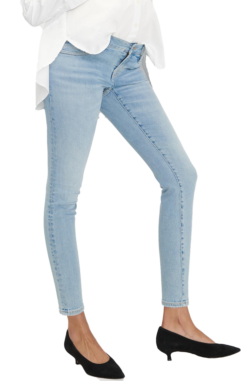 HATCH Slim Maternity Jeans - Stretchy Under Belly Pregnancy Pants with Recycled Cotton Denim - Comfortable for Work, Travel & Everyday Wear