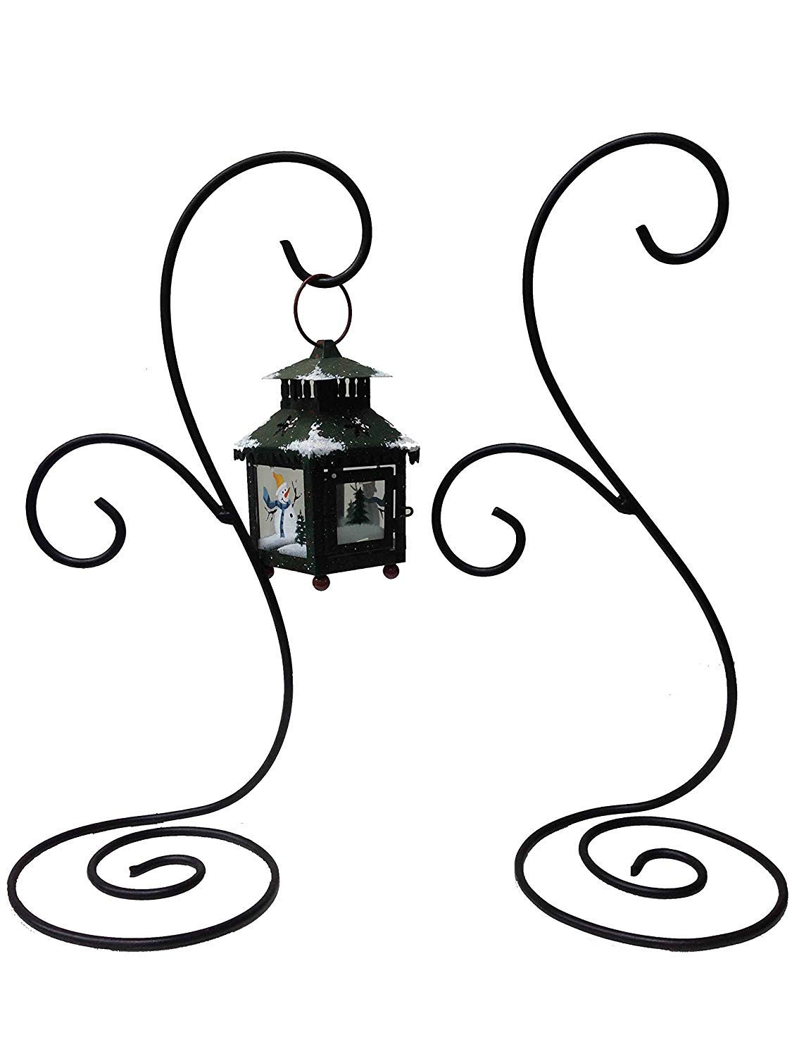 Black Lantern Hook Air Plant Holder - Set of 2 (15.25