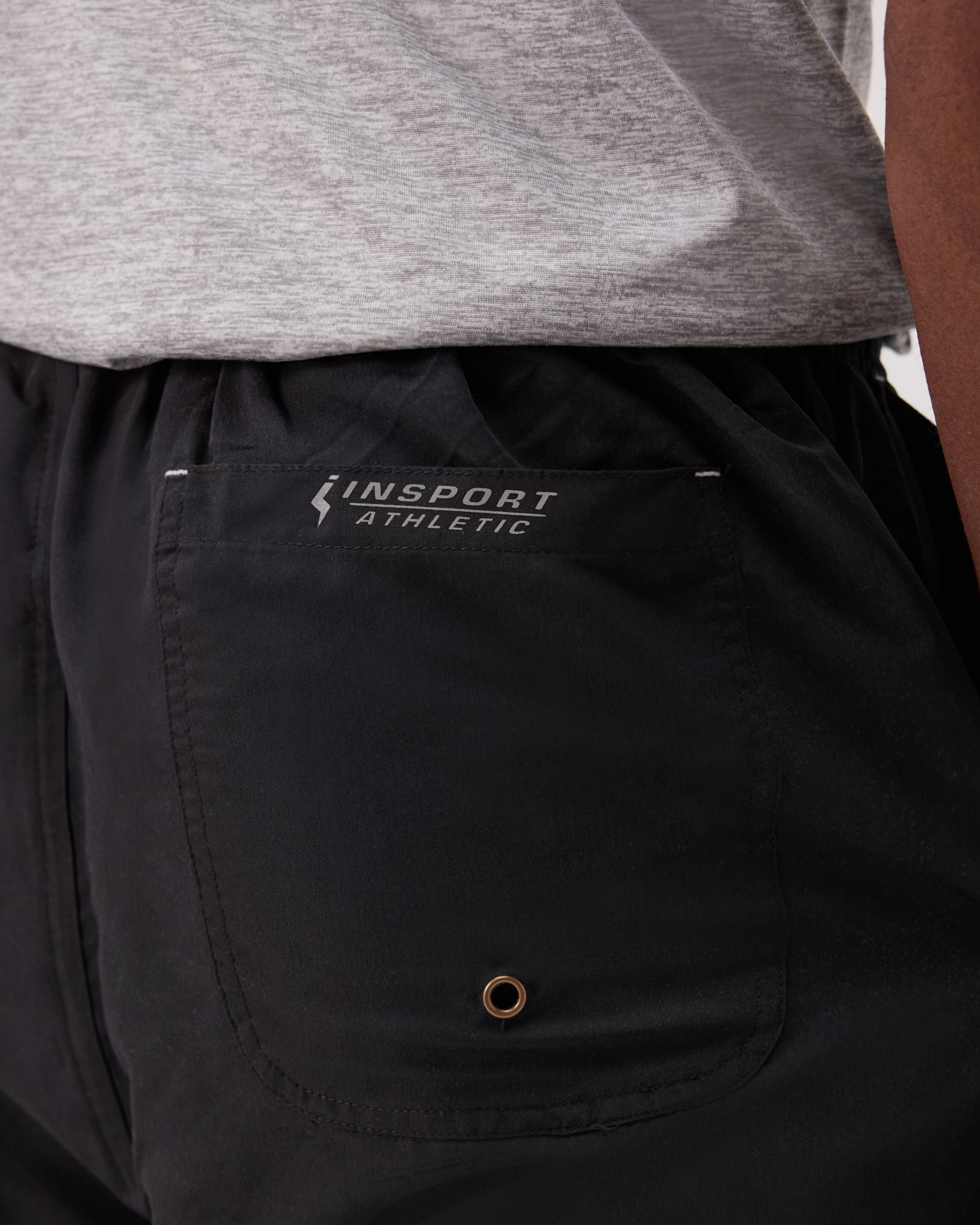 INSPORT Men's Miami Black Running Shorts - Lightweight Breathable Athletic Shorts for Men - Perfect for Running, Gym, and Outdoor Workouts