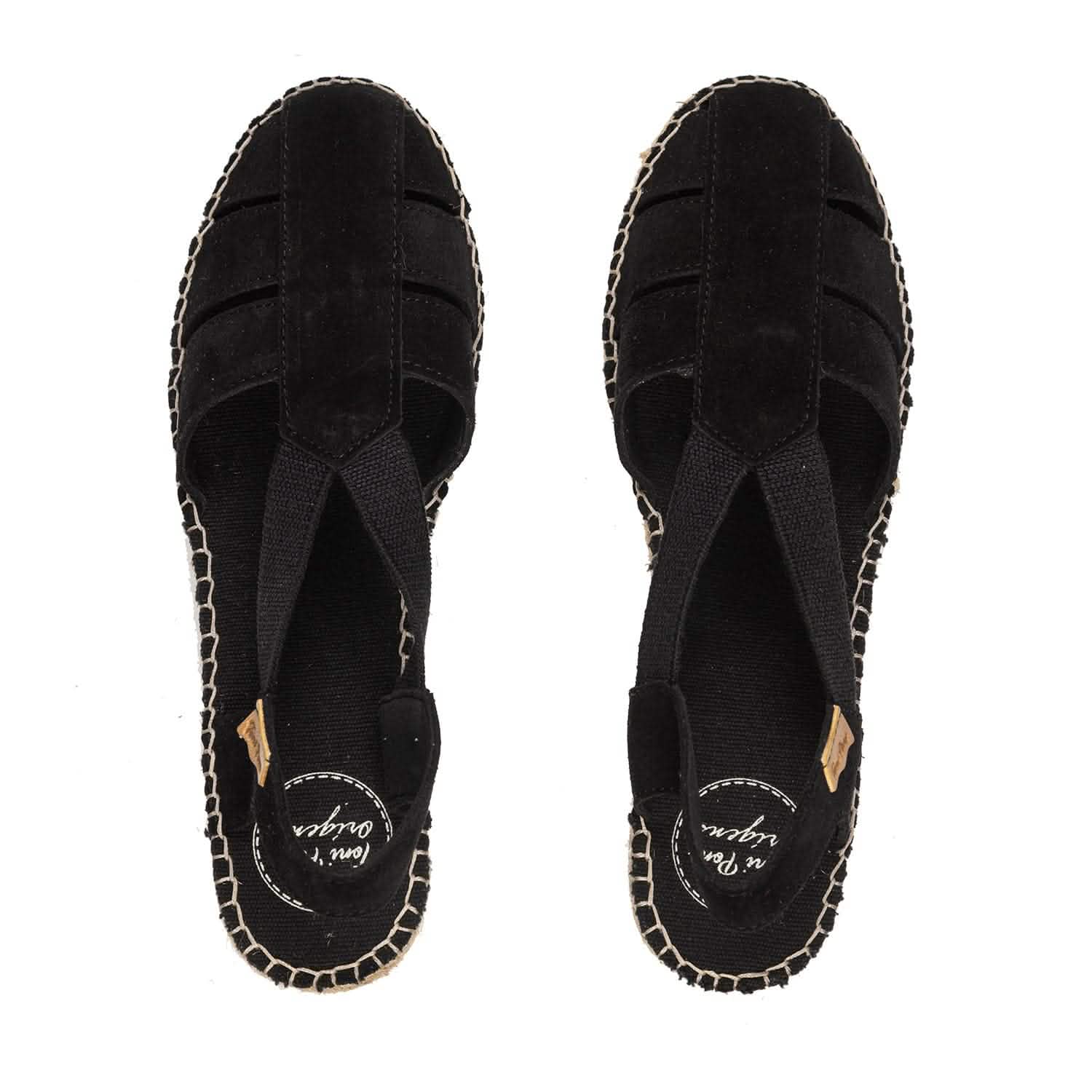 Women's Plain Suede Leather Wedge Espadrille Shoes - Comfortable Casual Summer Sandals for Beach, Vacation & Everyday Wear