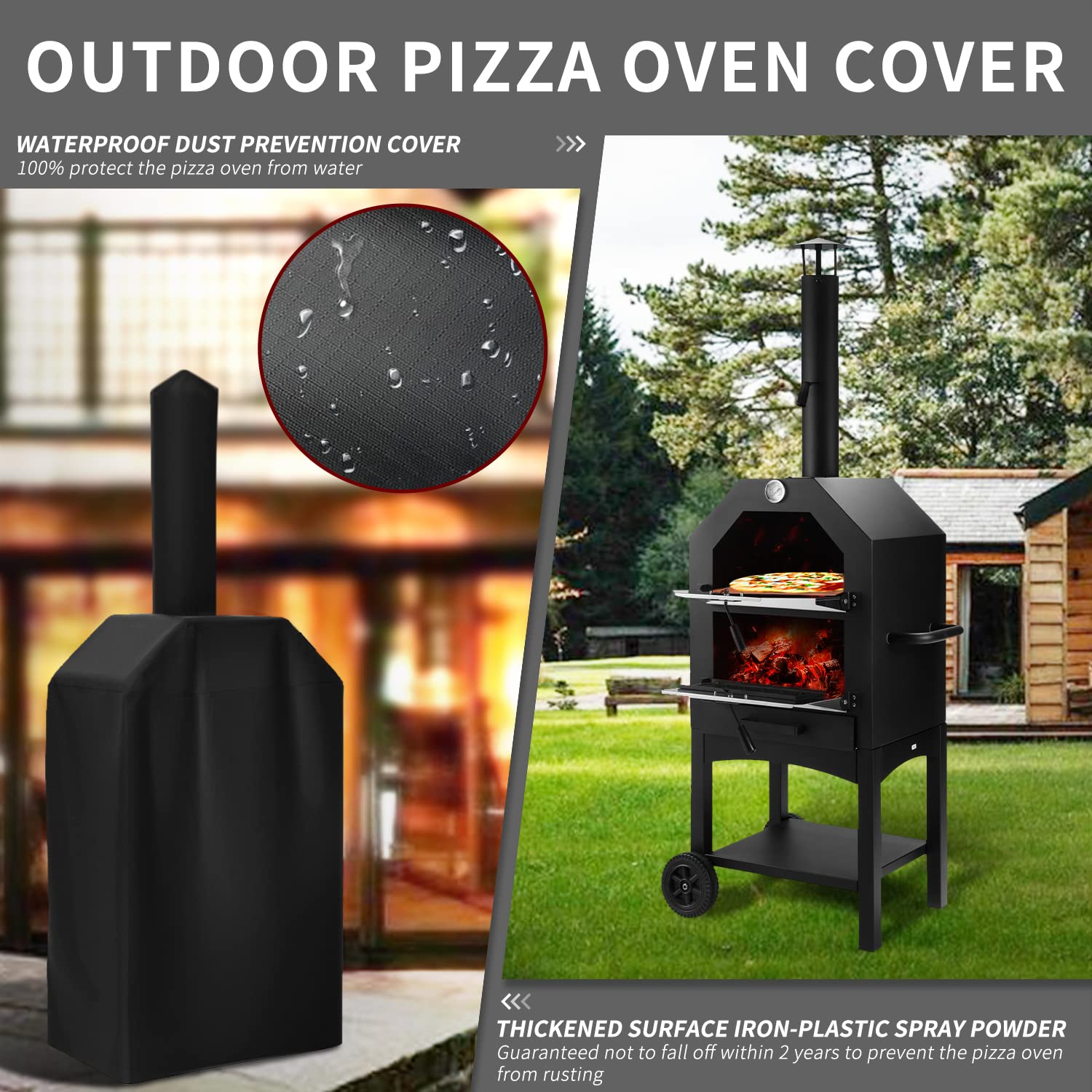 Portable Outdoor Wood Fired Pizza Oven - 12