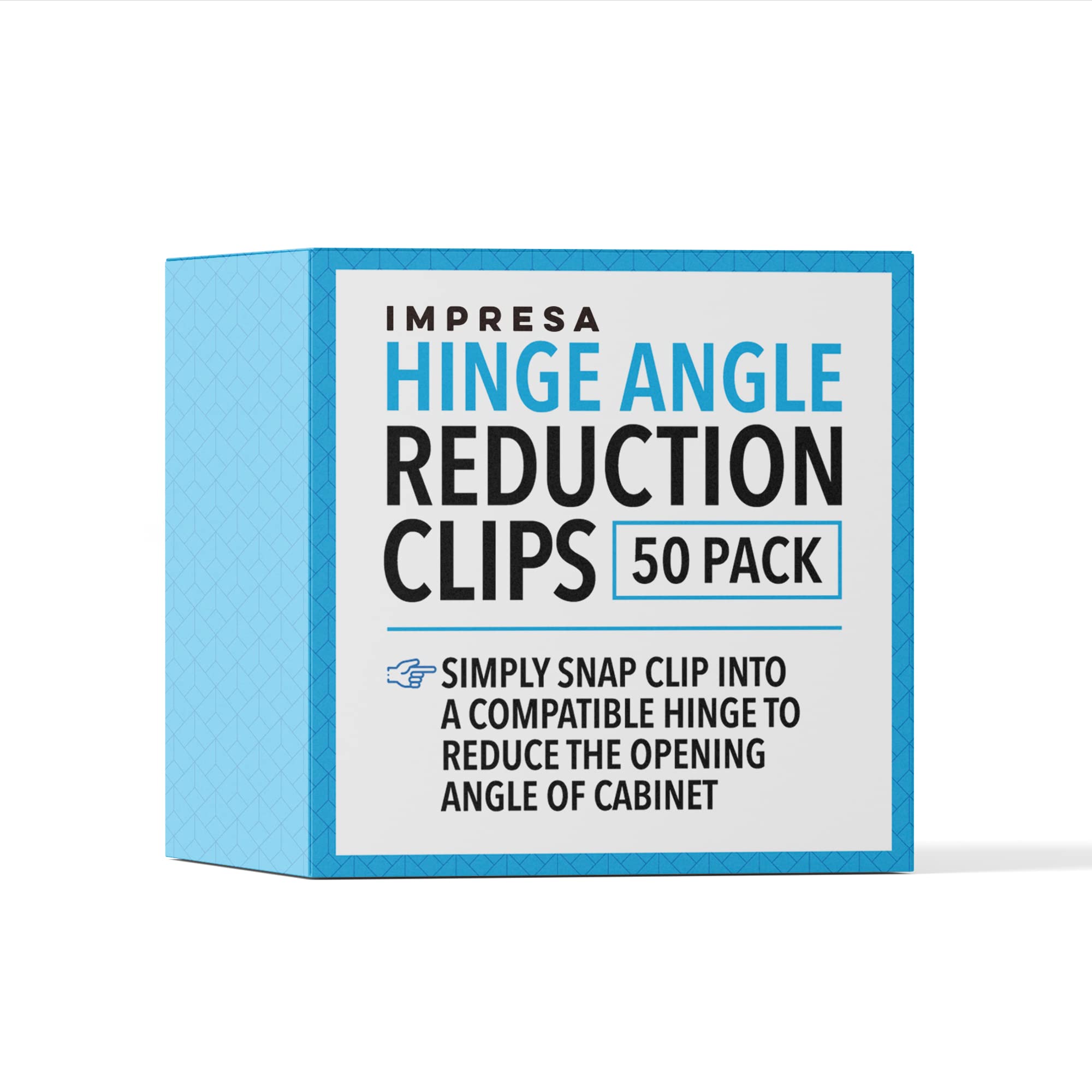 IMPRESA [50 Pack] Heavy Duty Cabinet Restrictor Clips for Grass TEC 864 Hinge - Easy Installation Invisible Kitchen Cabinet Door Restraints for Secure Childproofing & Pet Safety