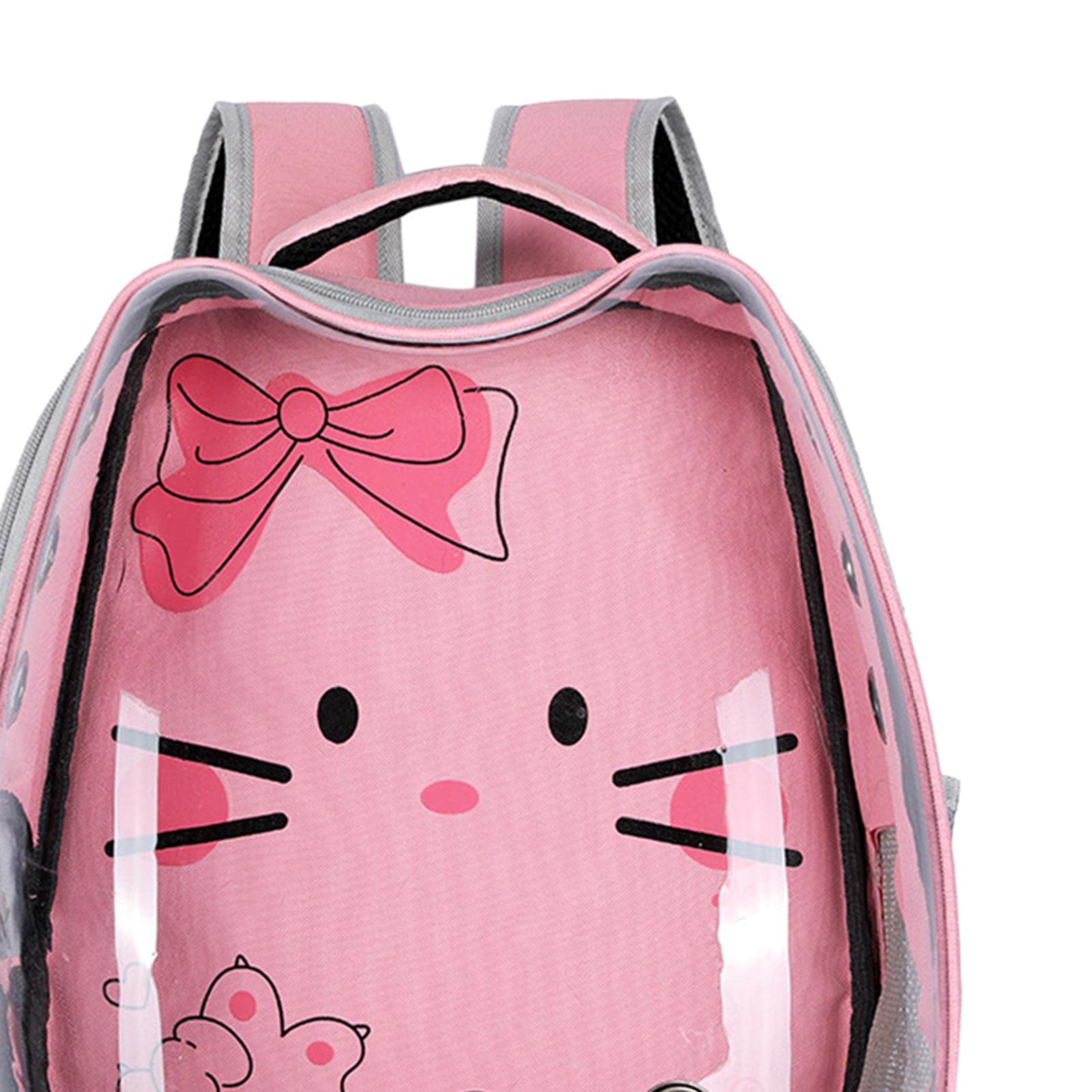 Transparent Pet Carrier Backpack for Small Cats & Dogs - CALANDIS Pink Pet Travel Bag | Perfect for Air Travel, Vet Visits & Outdoor Adventures