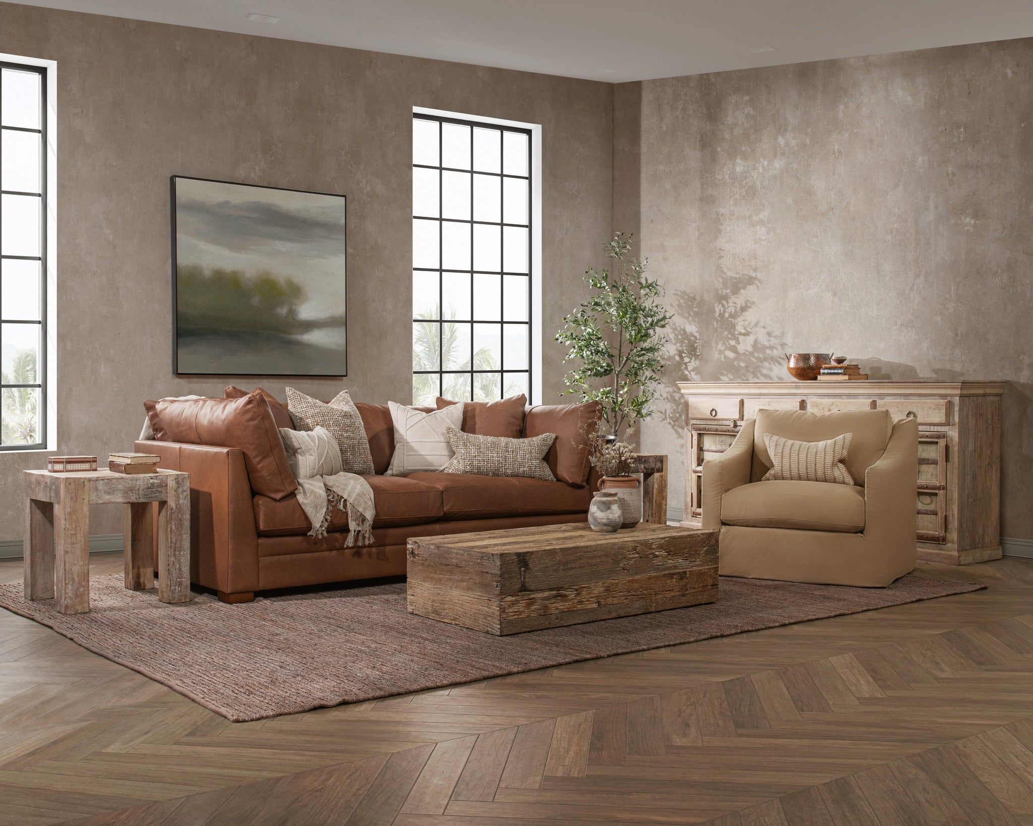 Audrey Upholstered Sofa - Modern Comfortable Fabric Couch for Living Room, Lounge & Home Decor