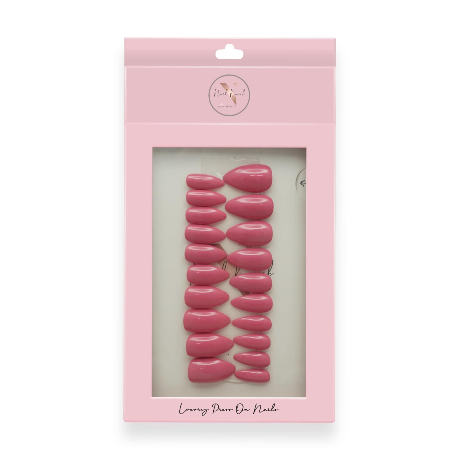 Premium Fake Press-On Nails - Pink on Point Set of 20 | Reusable Full Coverage Artificial Nails with UV Gel Polish | Easy to Apply Stick-On Nail Extensions for Both Hands | Perfect for Parties, Weddings, and Everyday Wear | Affordable & Time-Saving Manicure Solution