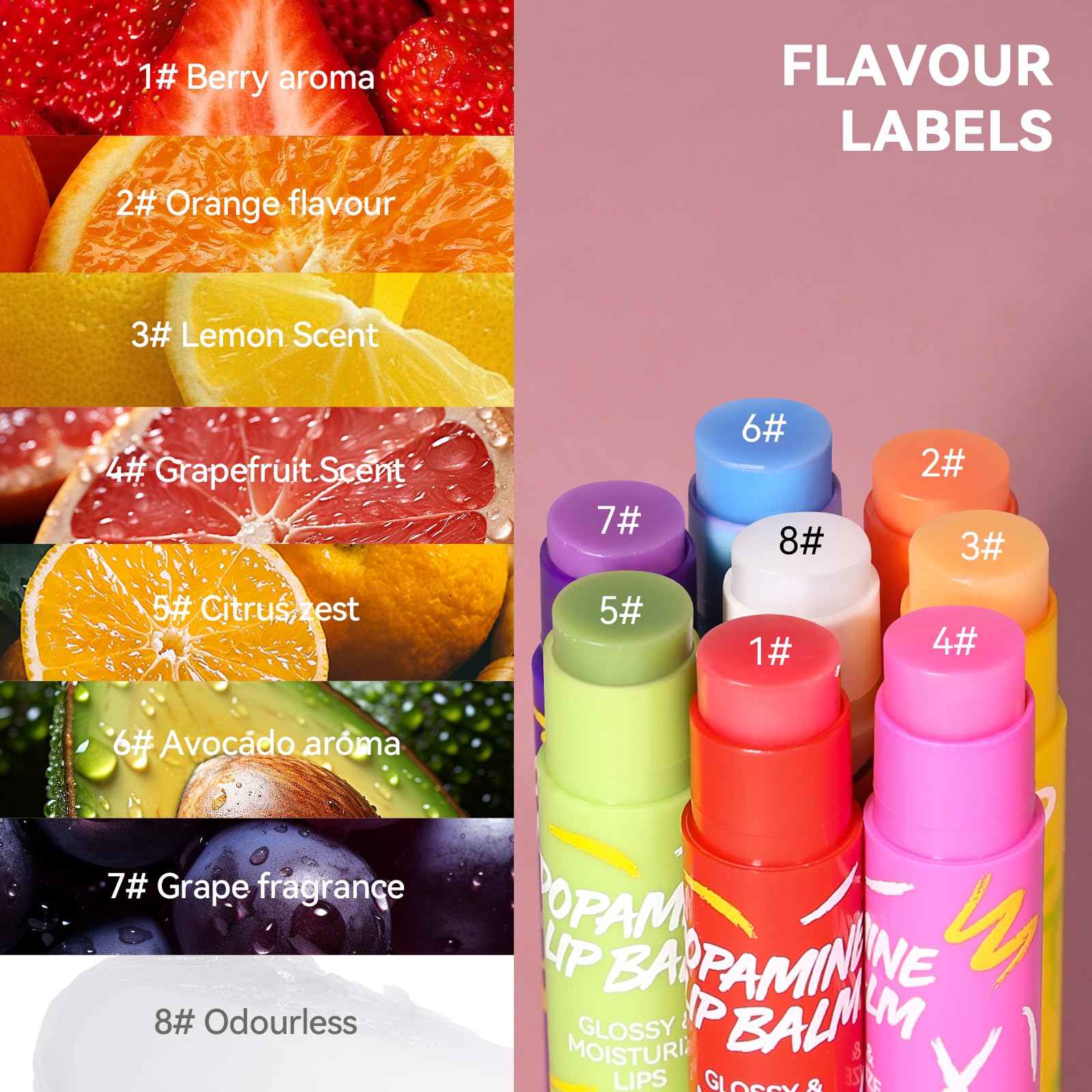 8PCS Tinted Lip Balm with Vaseline - 8 Colored Hydrating Lip Balm Set for Women, Natural Plumping Lip Care, Moisturizing Lip Tint & Soft Chapstick Pack | Perfect for Daily Use, Makeup Gifts & Travel Essentials