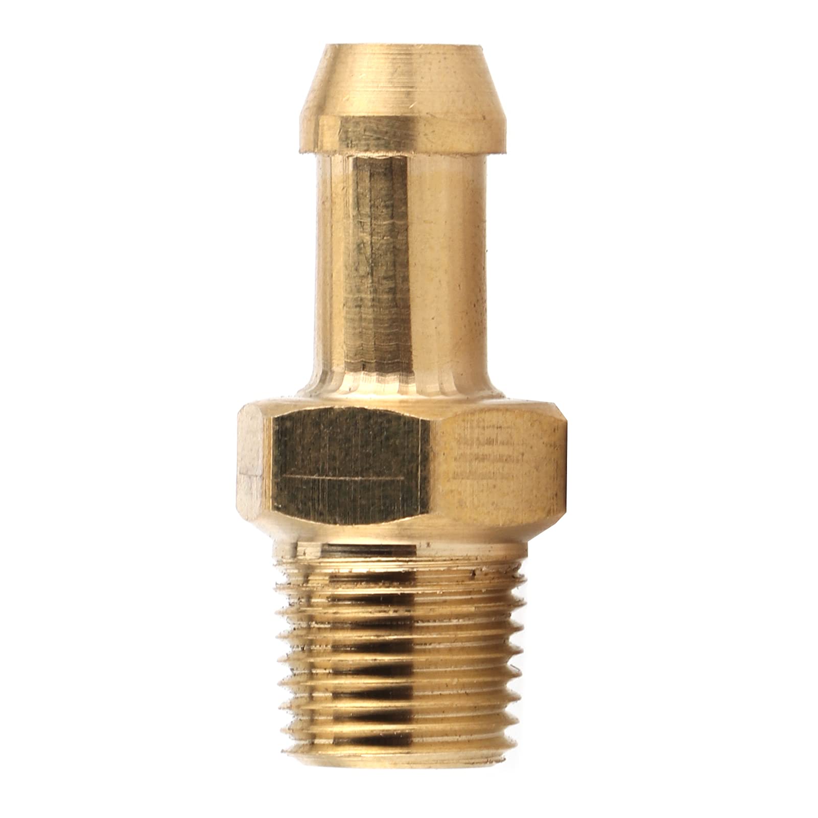 Turbocharger Brass Hose Fitting 1/8in 27 NPT Gold - Boost Nipple Compressor Housing Adapter for Performance Cars & Diesel Engines - Perfect for Turbo Upgrades, Intercooler Systems & Custom Plumbing