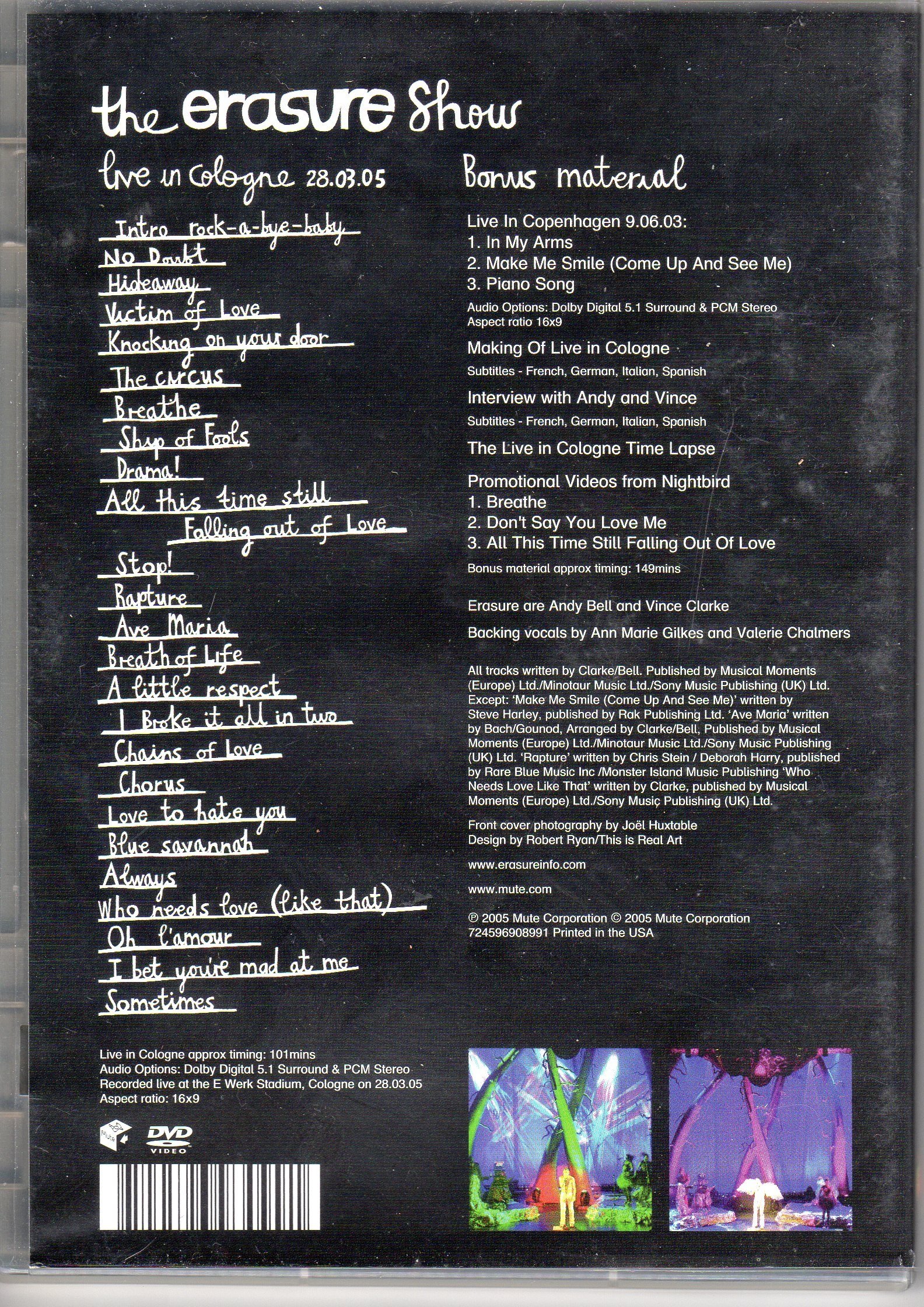 The Erasure Show - Live In Cologne [DVD] | Official Concert Recording | Perfect for Music Lovers & Home Entertainment