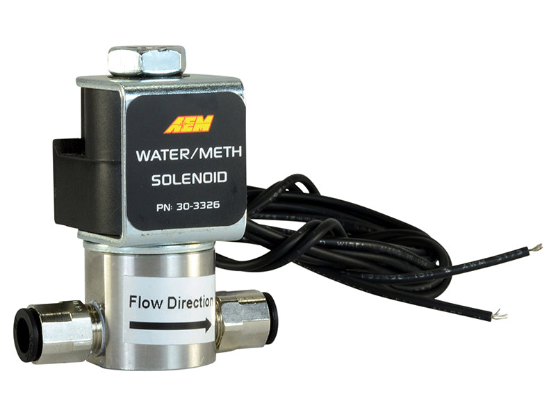 High Flow AEM Water Methanol Injection System Kit - 200PSI, 1/8in 27NPT Ports, Low Current WMI Solenoid for Turbocharged & Supercharged Engines - Perfect for Performance Tuning, Drag Racing & Off-Road Applications