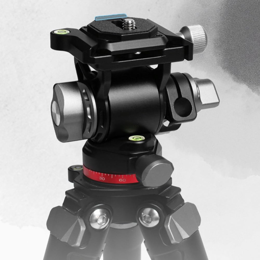 ZOMTTAR 1PC Aluminum Alloy Panoramic Tripod with Hydraulic Fluid Damping - Professional Camera Stand for DSLR/SLR Cameras & Monopods - Perfect for Photography, Videography, Travel & Outdoor Shooting