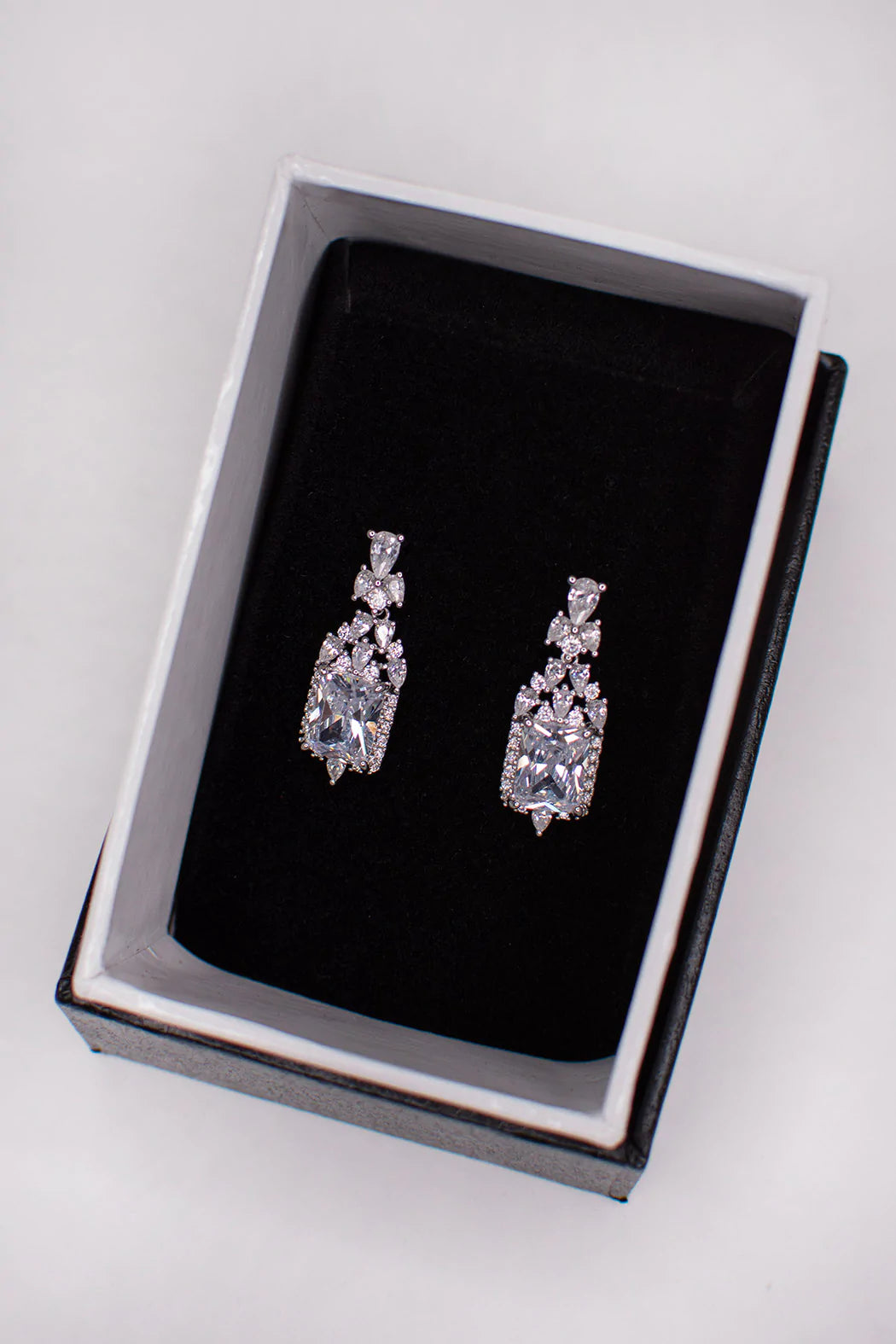 Lena Rhodium Plated Earrings for Women - Elegant & Hypoallergenic Jewelry for Parties, Weddings & Everyday Wear