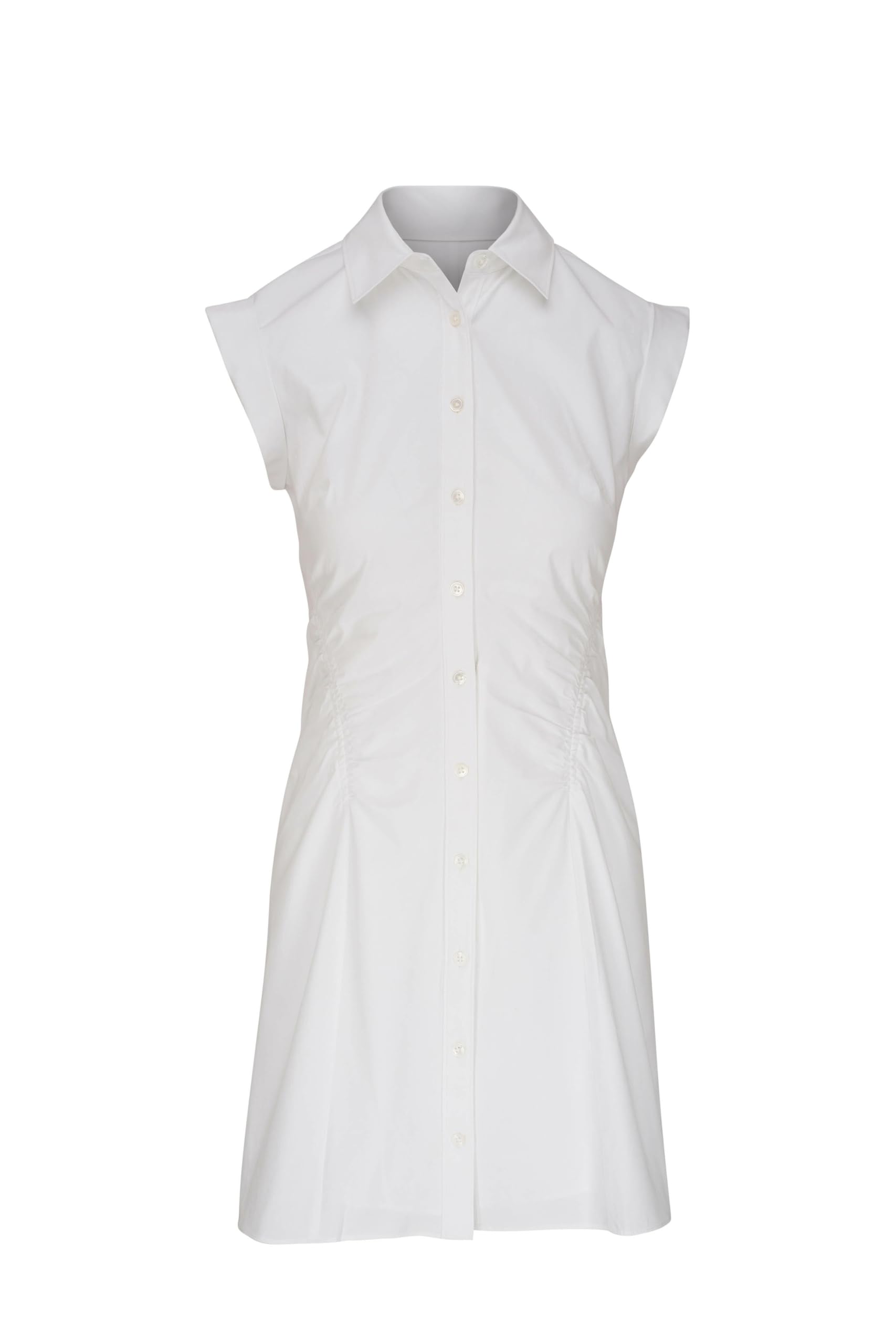 Women's Talulah White Sleeveless Shirt Dress - Summer Casual & Office Wear - Perfect for Beach Outings, Brunch Dates & Work Attire