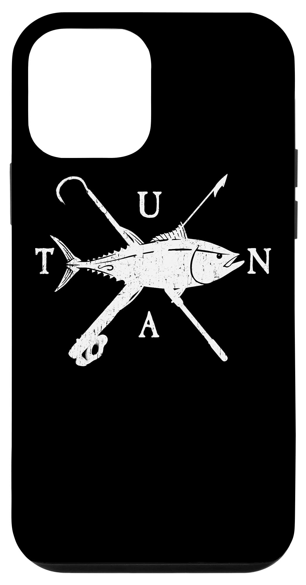 iPhone 12 Mini Case with Tuna Fishing Logo - Harpoon & Gaff Design for Fishermen | Perfect for Deep Sea Fishing & Outdoor Adventures