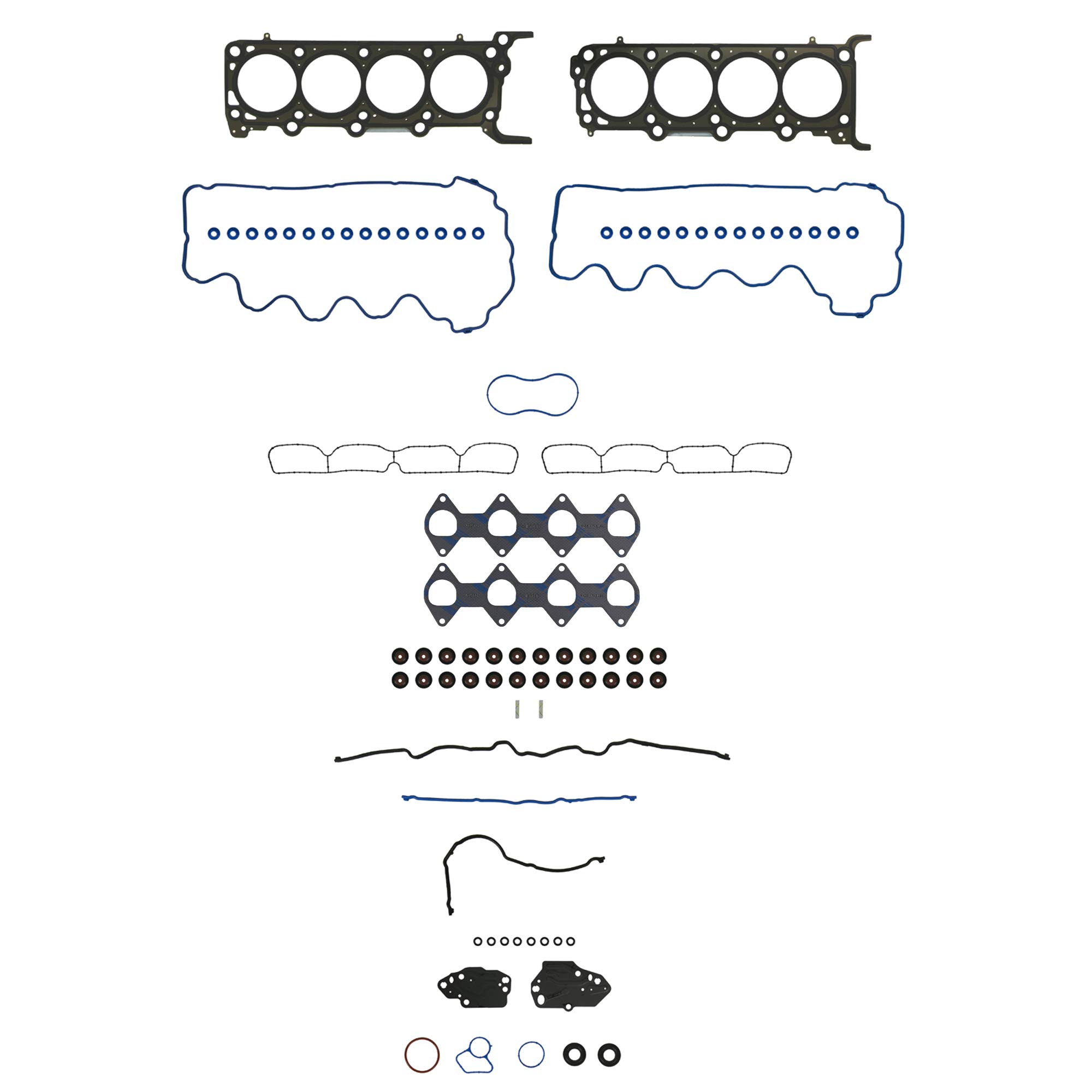 FEL-PRO HS 26308 PT-2 Head Gasket Set - High Performance Engine Gasket Kit for Ford, Chevy & Dodge - Perfect for Engine Rebuilds & Repairs