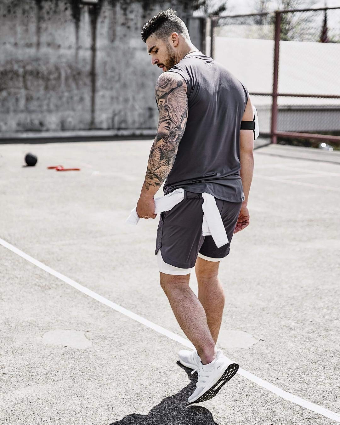 **Sandbank Men's 2-in-1 Workout Running Shorts - Lightweight Gym Training Short Pants with Towel Loop & Built-In Liner - Perfect for Running, Gym, and Outdoor Sports**