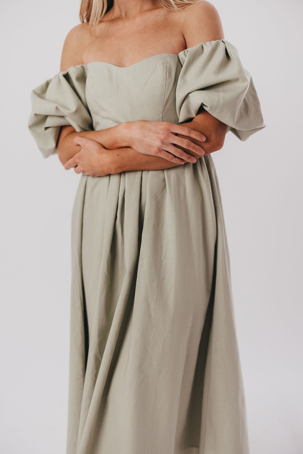 Hamilton Midi Dress in Olive - Bump Friendly Maternity Dress (Sizes S-2XL) | Flowy Summer Dress for Pregnancy, Nursing & Everyday Wear