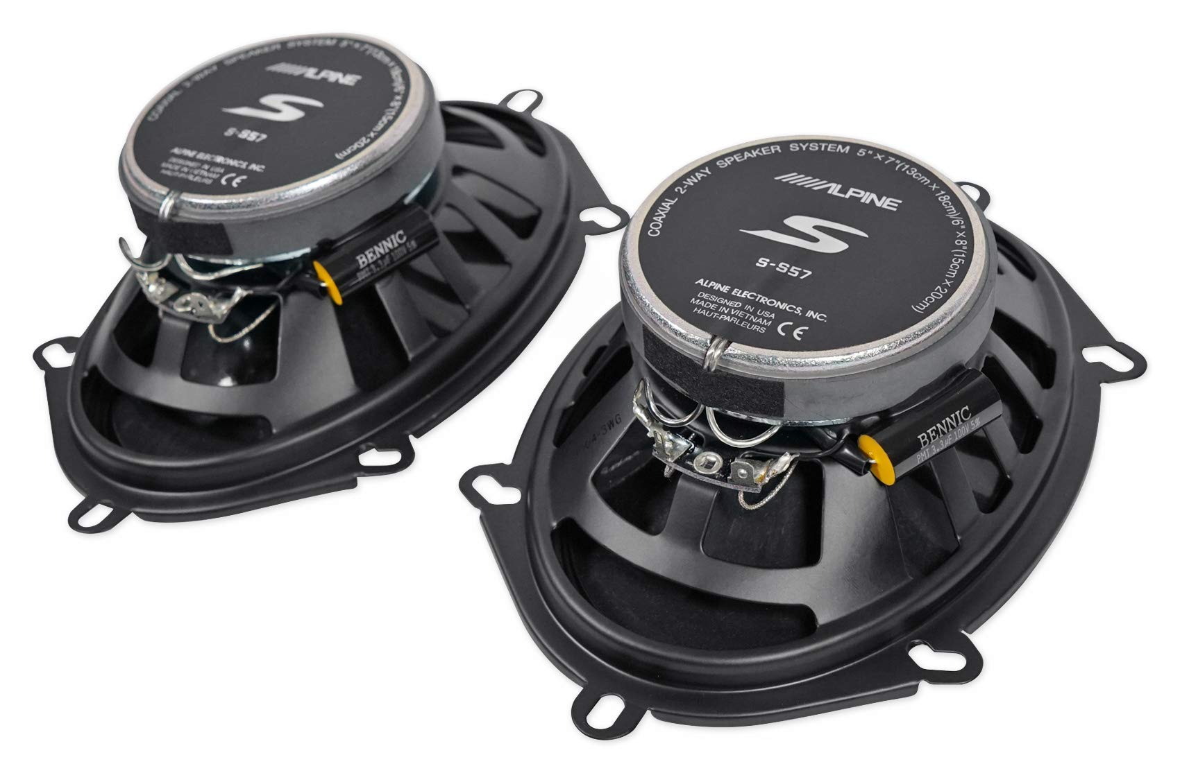 Alpine S Front Factory Speaker Replacement Kit for 1998-2011 Ford Crown Victoria - High-Quality Car Audio Upgrade for Enhanced Sound Experience in Sedans