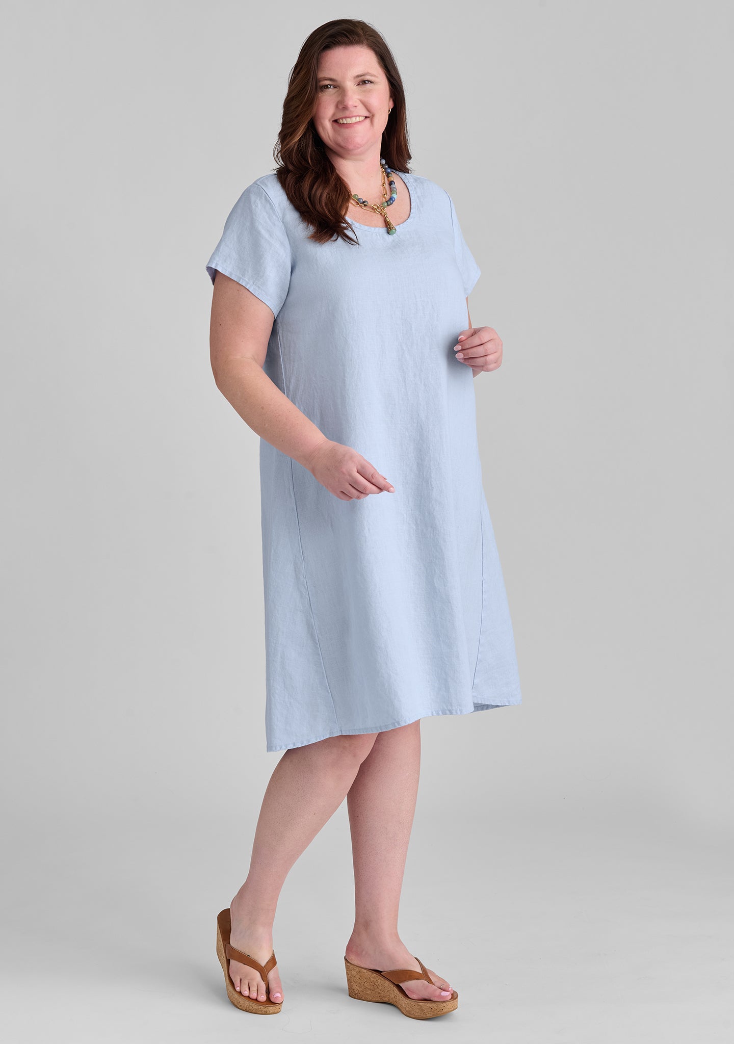 Stylish Women's Linen Park Dress - Breathable Summer Sundress for Outdoor Picnics, Beach Vacations & Casual Wear