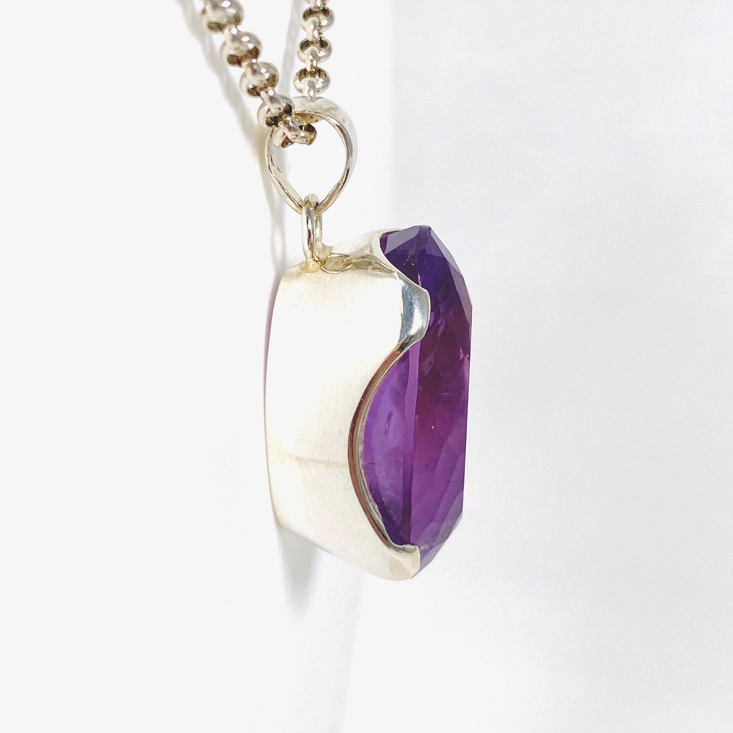 Natural Ametrine Oval Faceted Pendant Necklace KPGJ3380 - Elegant Jewelry for Women, Gift for Her, Perfect for Parties & Special Occasions