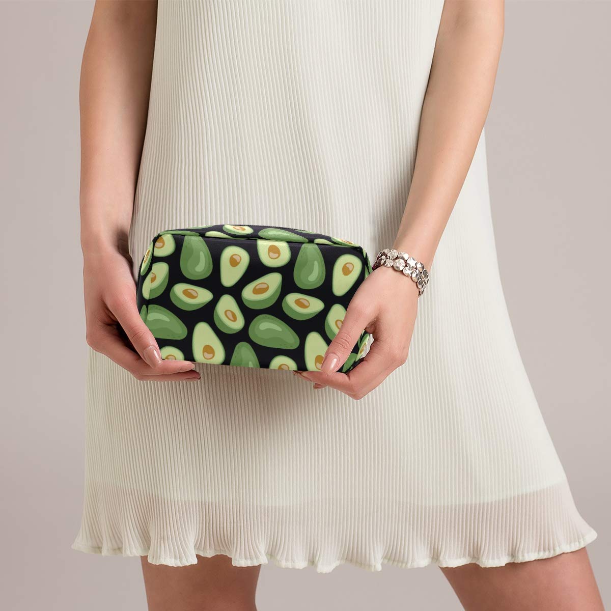 MOYYO Avocado Makeup Bag for Women - Lightweight Travel Cosmetic Organizer, Portable Toiletry Bag for Girls - Perfect for Travel, Gym, and Daily Use