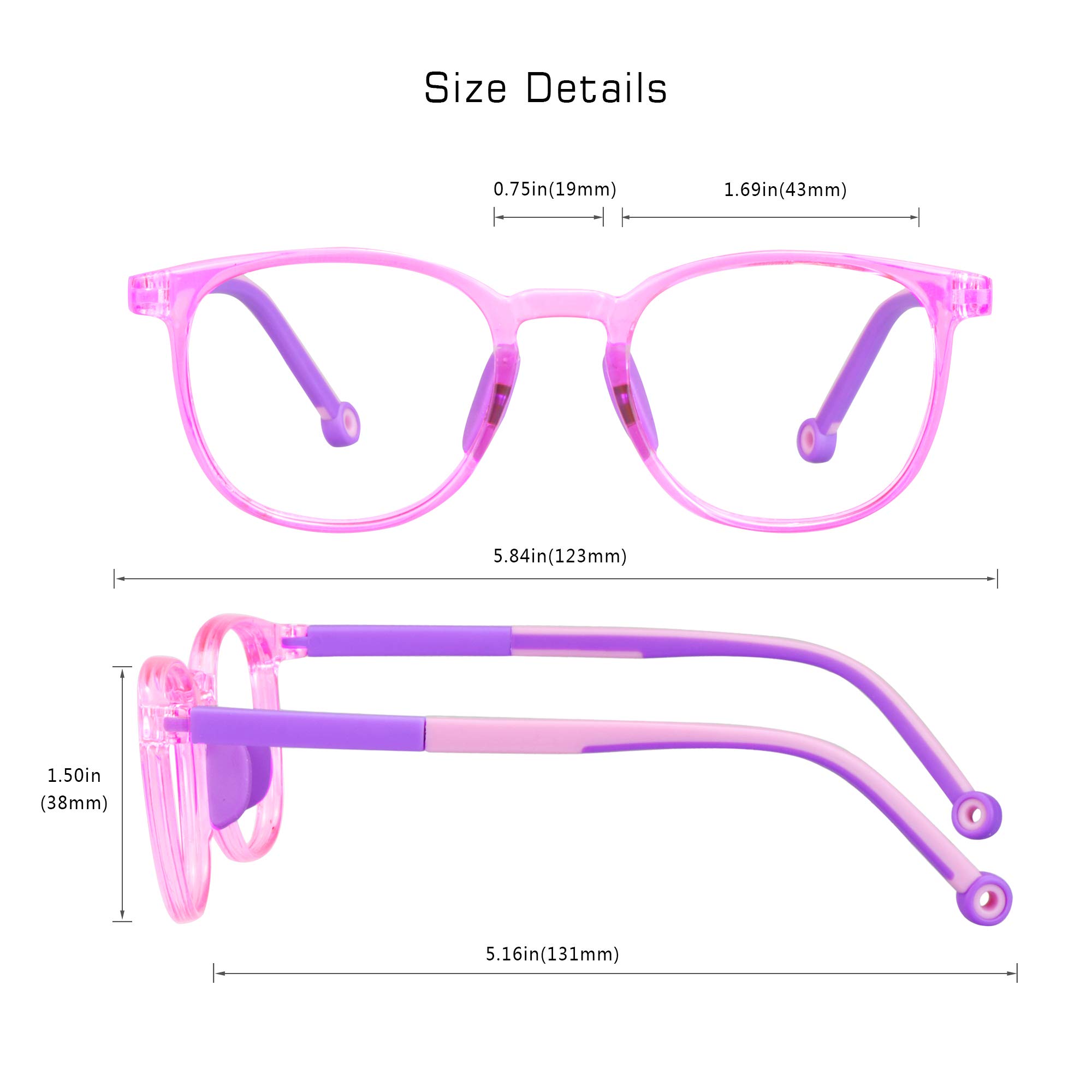 Kids Blue Light Blocking Glasses - Anti Eyestrain for Computer Use