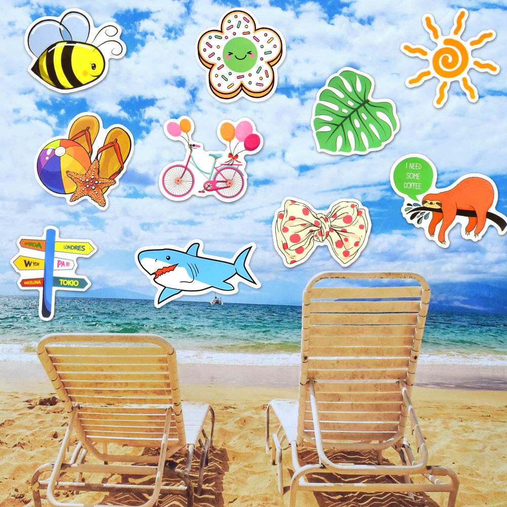 Cute Aesthetic Stickers Pack (50Pcs) - Waterproof Vinyl for Laptop & Water Bottles | Teens & Kids Decor