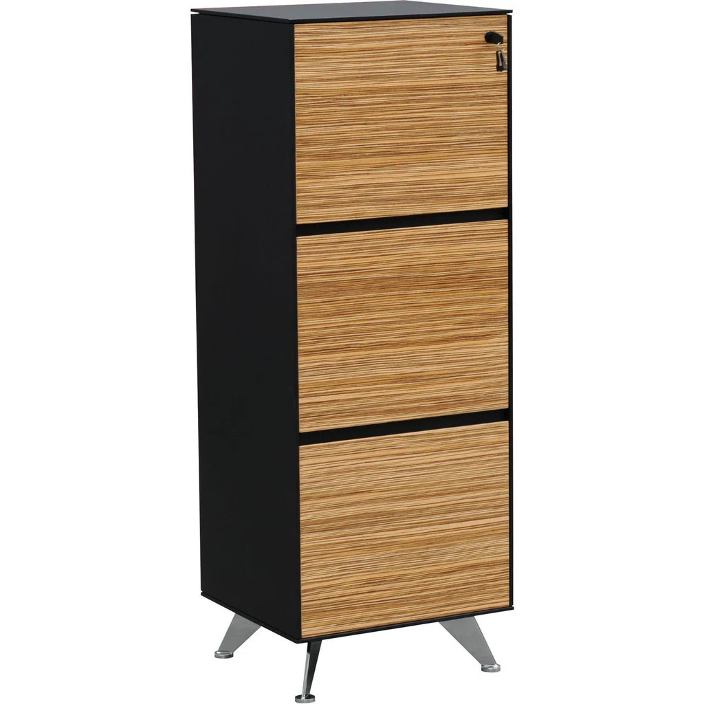 NOVARA 2-Drawer File Cabinet - Letter Size, Black Metal Filing Cabinet with Lock, Heavy Duty Office Storage for Documents & Folders - Perfect for Home Office, Business, and School Organization