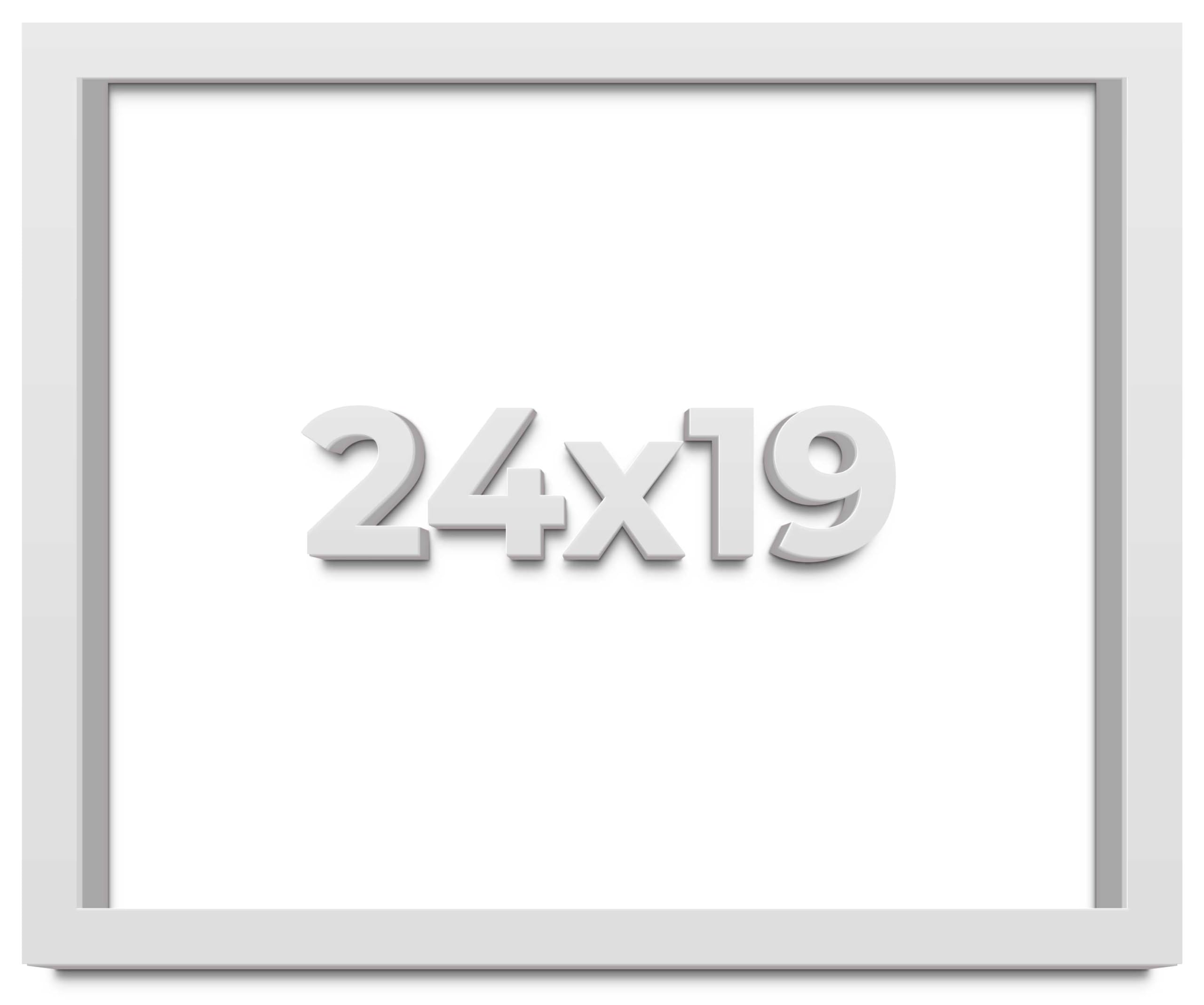 24x19 Inch White Shadow Box Display Frame - 2 Inch Rabbet Depth & 1.25 Inch Moulding Width - Shatter Resistant Acrylic Plexiglass, Foam Board Backing & Hanging Hardware Included - Perfect for Memorabilia, Photos & 3D Art Displays