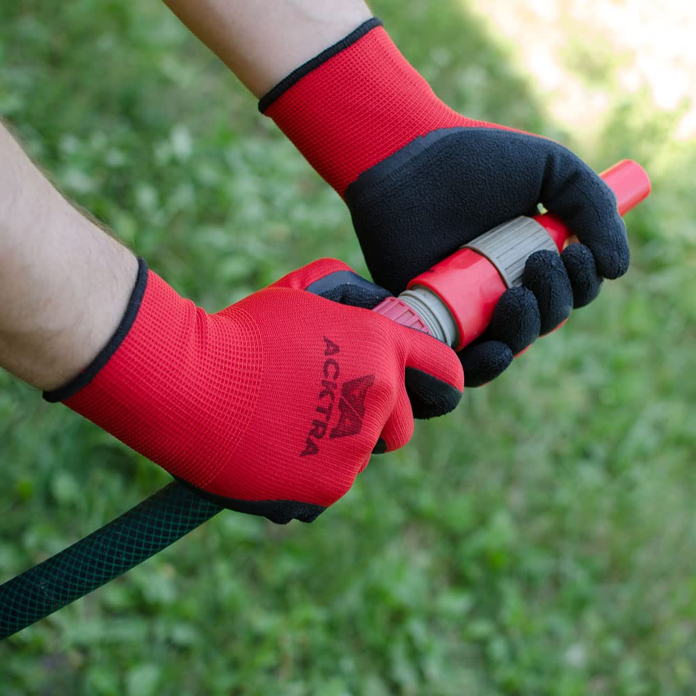 Crinkle Rubber Coated Safety Work Gloves - Heavy Duty Grip, Cut Resistant, Bulk Pack (WG009 RB) - Ideal for Construction, Gardening, Warehouse & DIY Projects
