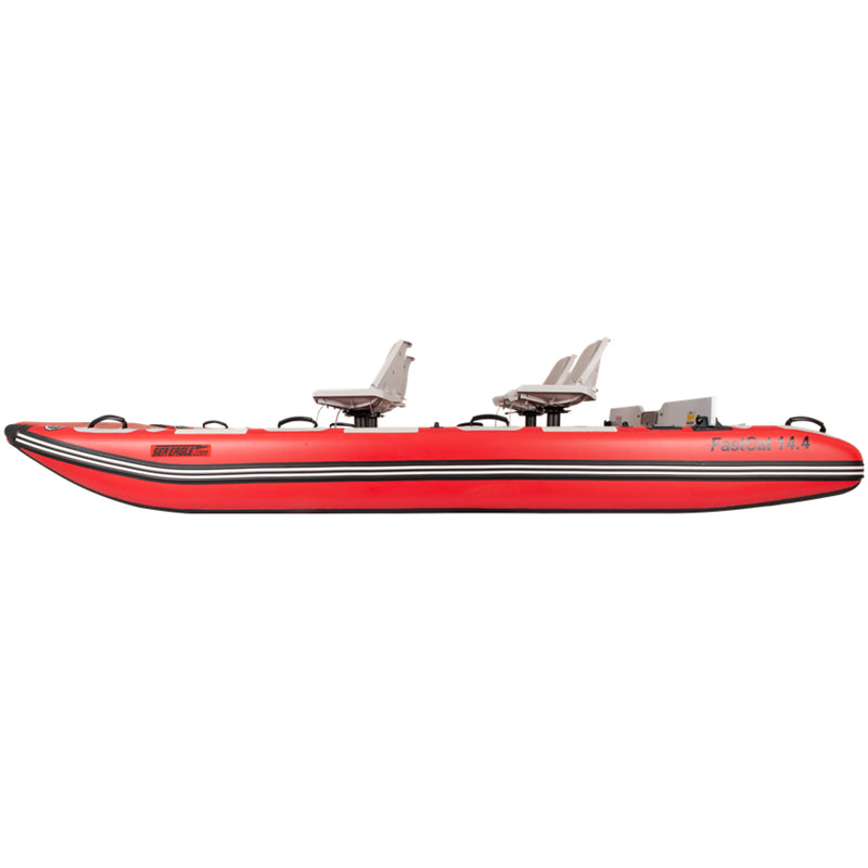 Sea Eagle FastCat 14 Inflatable Boat - Lightweight & Portable Fishing Boat with Aluminum Floor - Perfect for Fishing, Camping & Water Sports (US Warehouse)