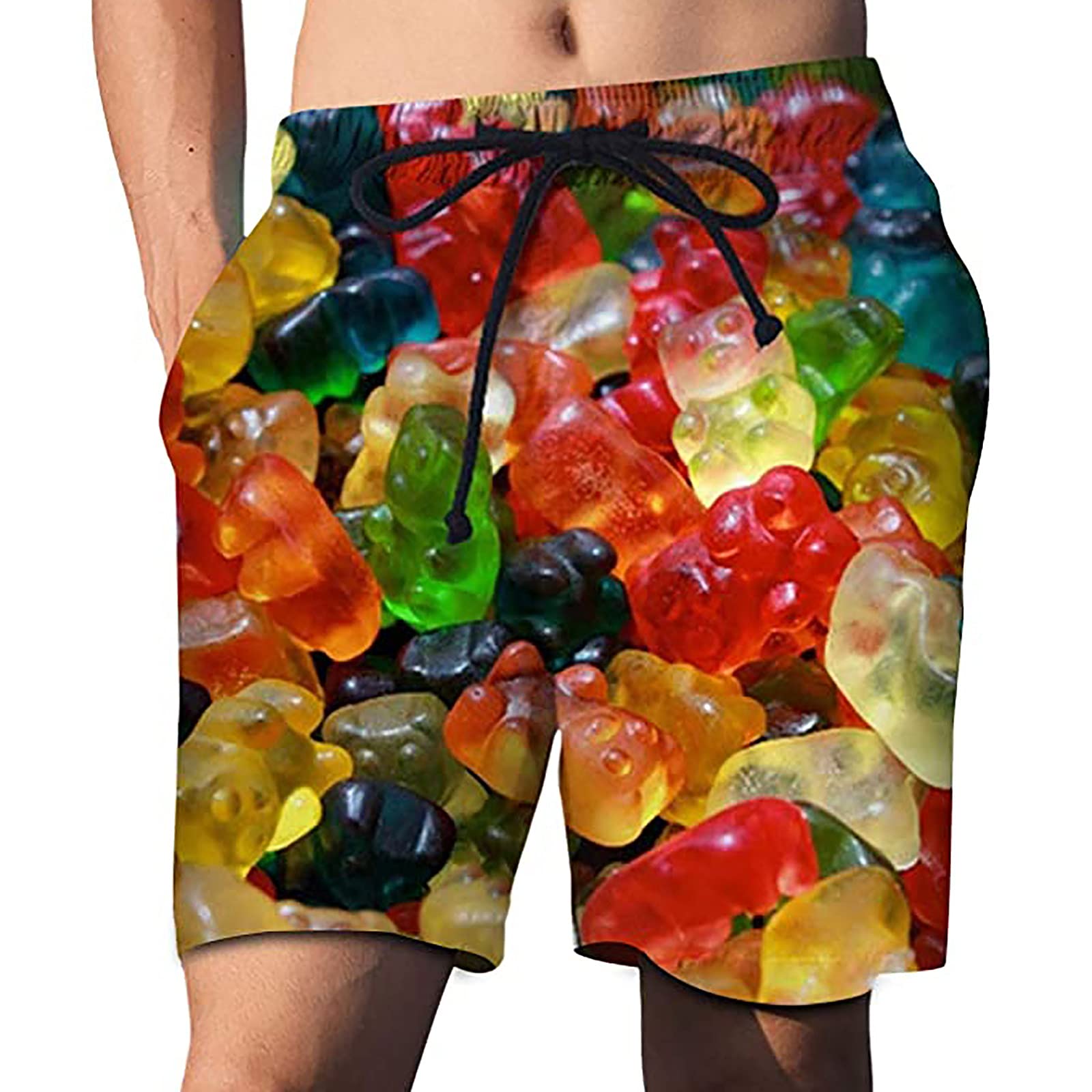 Men's Summer Shorts - Outdoor Sports Casual Drawstring Loose Fit Shorts for Running, Hiking & Beach Activities