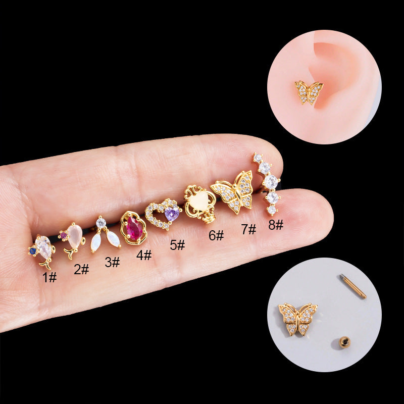 16G Surgical Steel Cartilage Earrings - Tiny Ball Stud Earrings for Helix, Tragus & Piercing | Hypoallergenic & Comfortable for Daily Wear