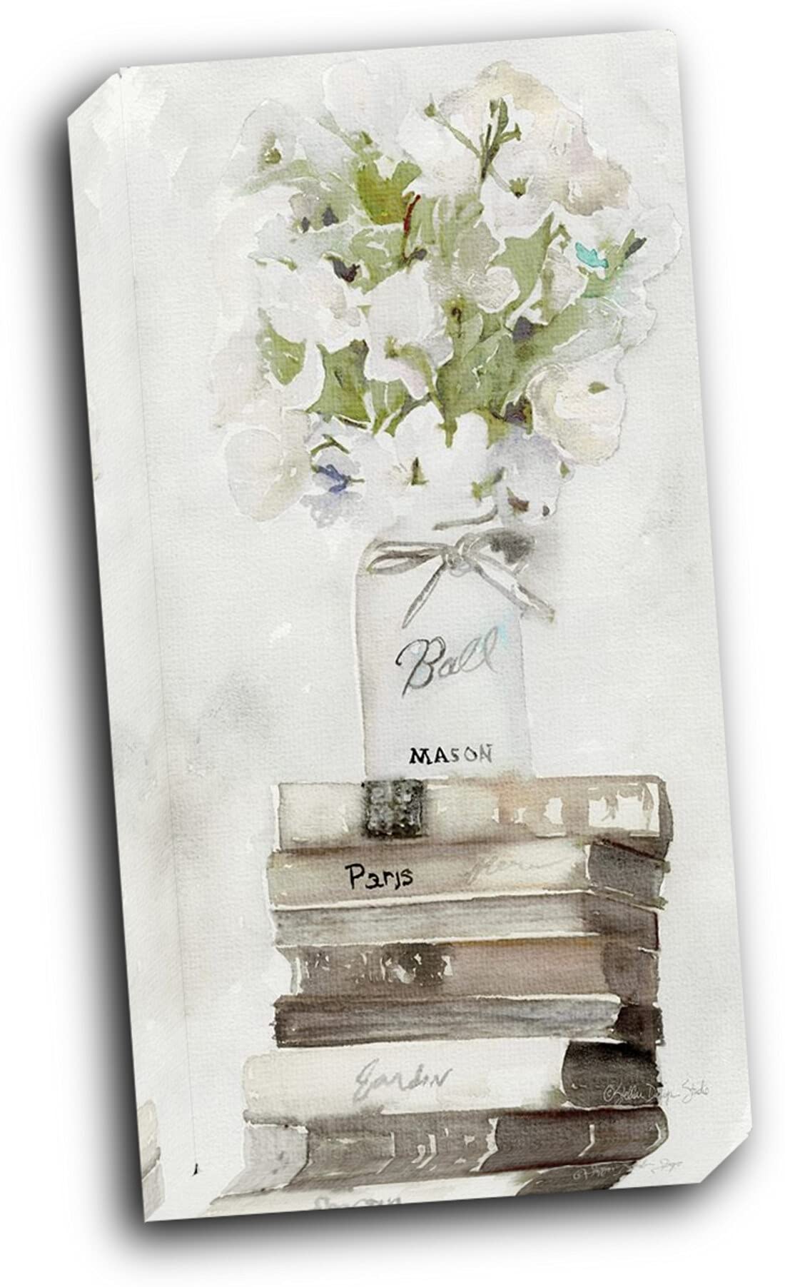 Parisian Pot 4 - 12x24 Inch Gallery Wrapped Canvas Wall Art - Perfect for Living Room, Bedroom & Office Decor