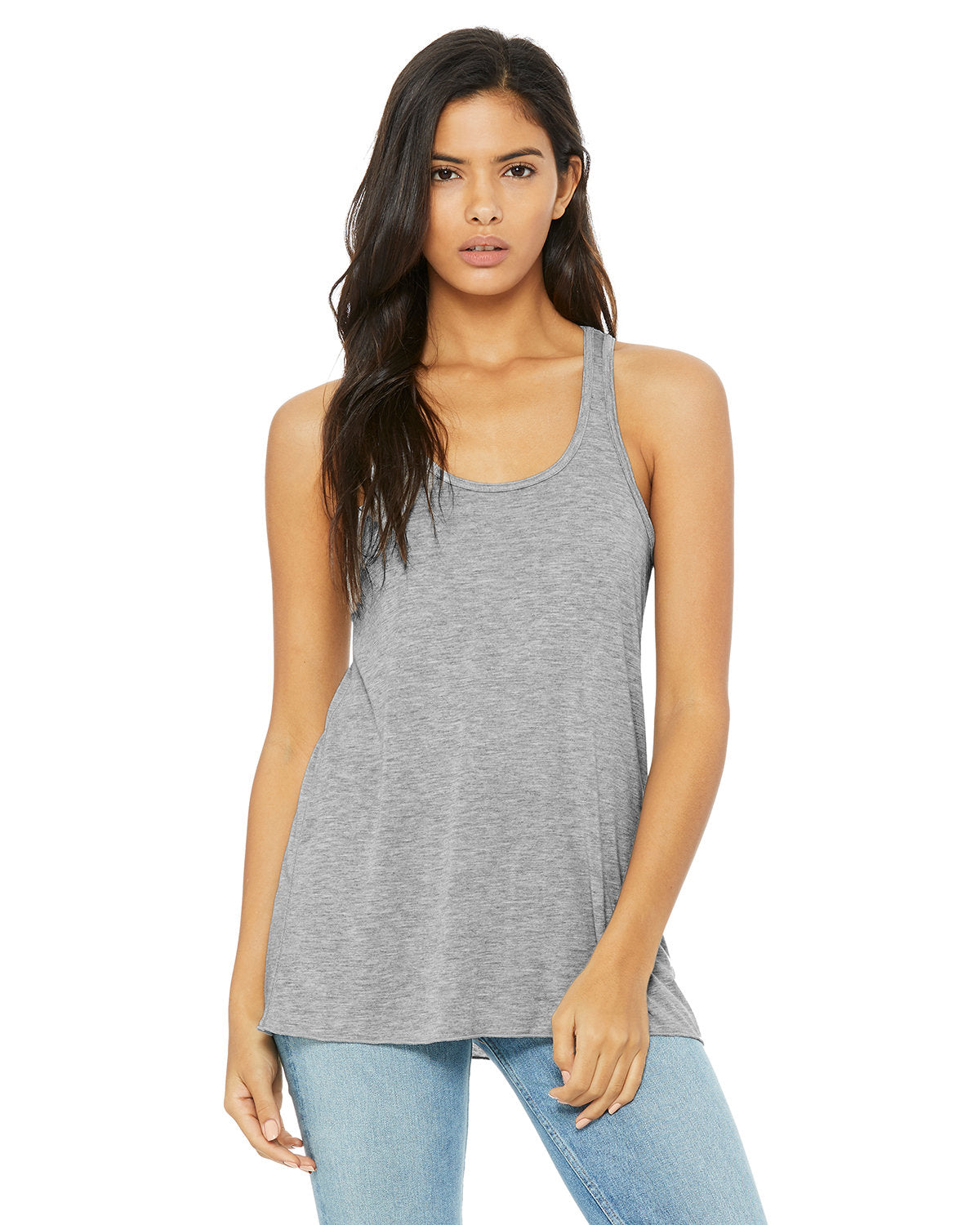 Bella + Canvas B8800 Women's Flowy Racerback Tank Top - Soft Breathable Fabric for Yoga, Gym & Summer Casual Wear