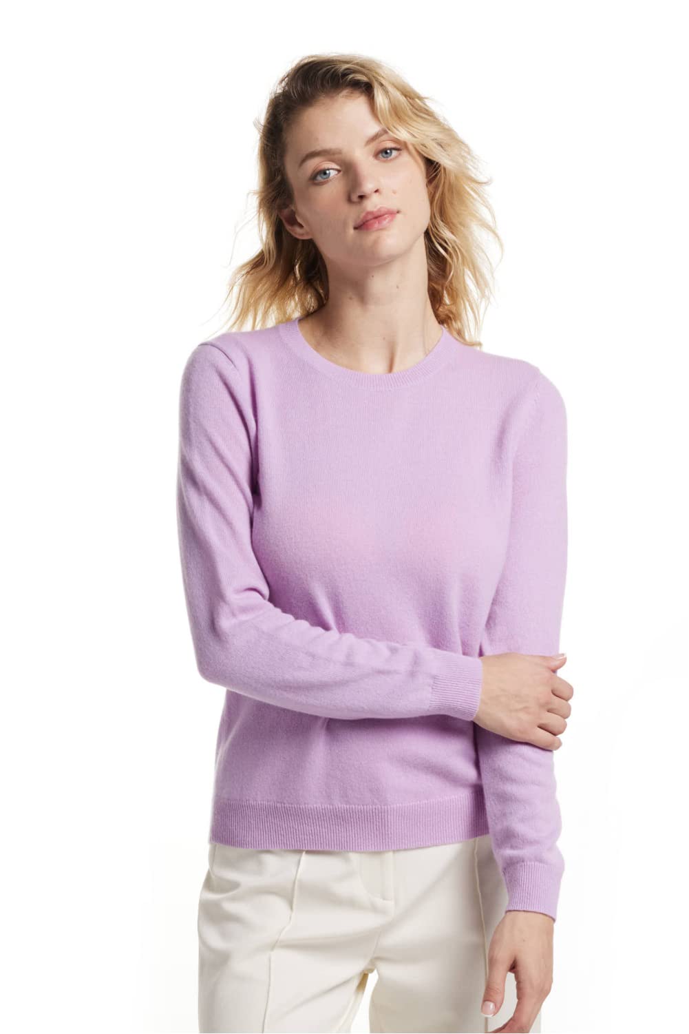EURKEA 100% Cashmere Sweater for Women | Soft & Cozy Winter Pullover Crewneck Top | Perfect Gift for Her | Ideal for Office, Date Night & Holiday Gatherings