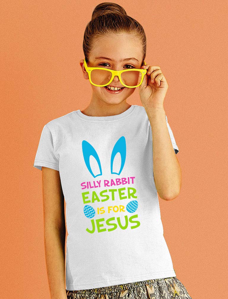 Funny Easter Kids T-Shirt - Silly Rabbit Easter is for Jesus Cute Holiday Tee for Boys & Girls - Perfect for Easter Sunday Church & Family Gatherings