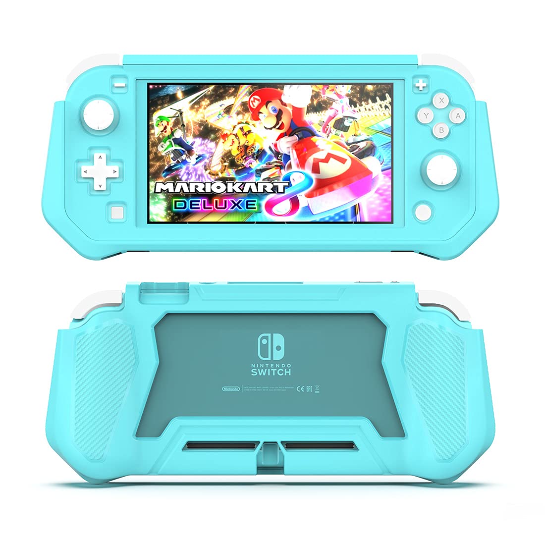Durable Nintendo Switch Lite Protective Case with Detachable Screen Protector & Ergonomic Hand Grip - Compatible with 2019 Switch Lite (Blue) | Perfect for Gaming On-The-Go & Travel Protection