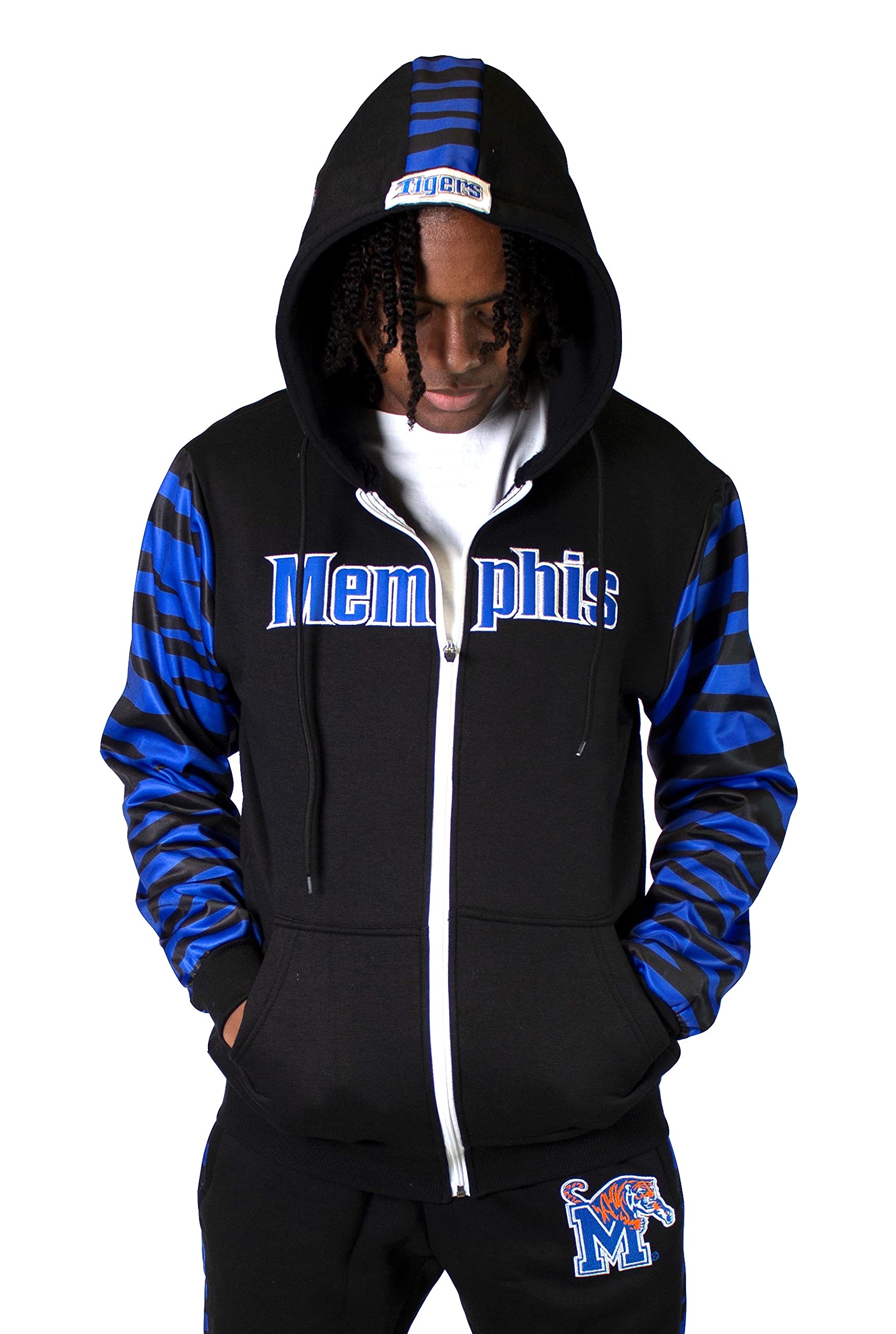 Memphis Tigers Men's Fleece Full Zip Hoodie - Warm & Comfortable Pullover for College Fans - Perfect for Game Day, Tailgating & Casual Wear