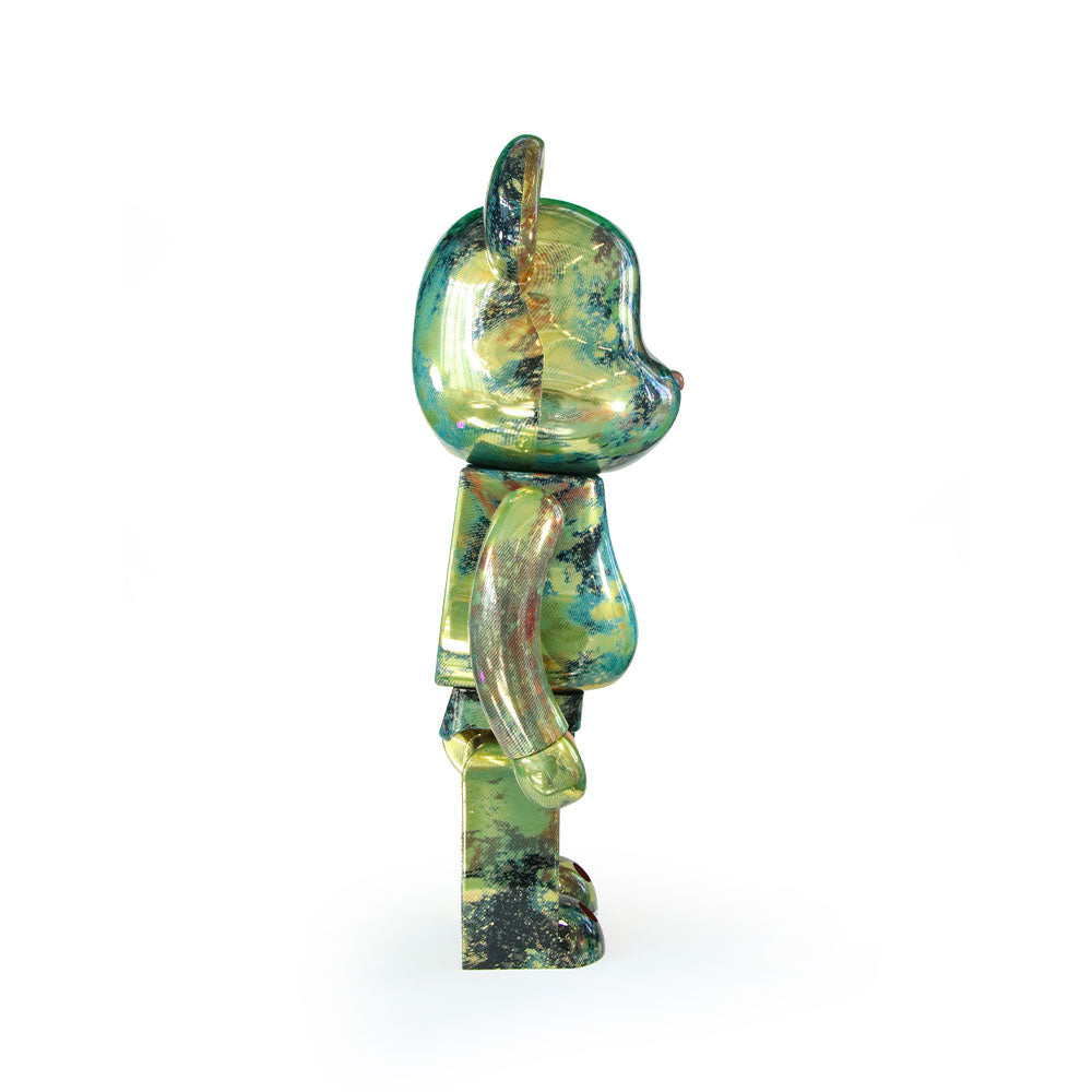 1000% Bearbrick Pushead 5 Gold Version Collectible Art Toy - Perfect for Home Display, Office Decor & Anime Collections