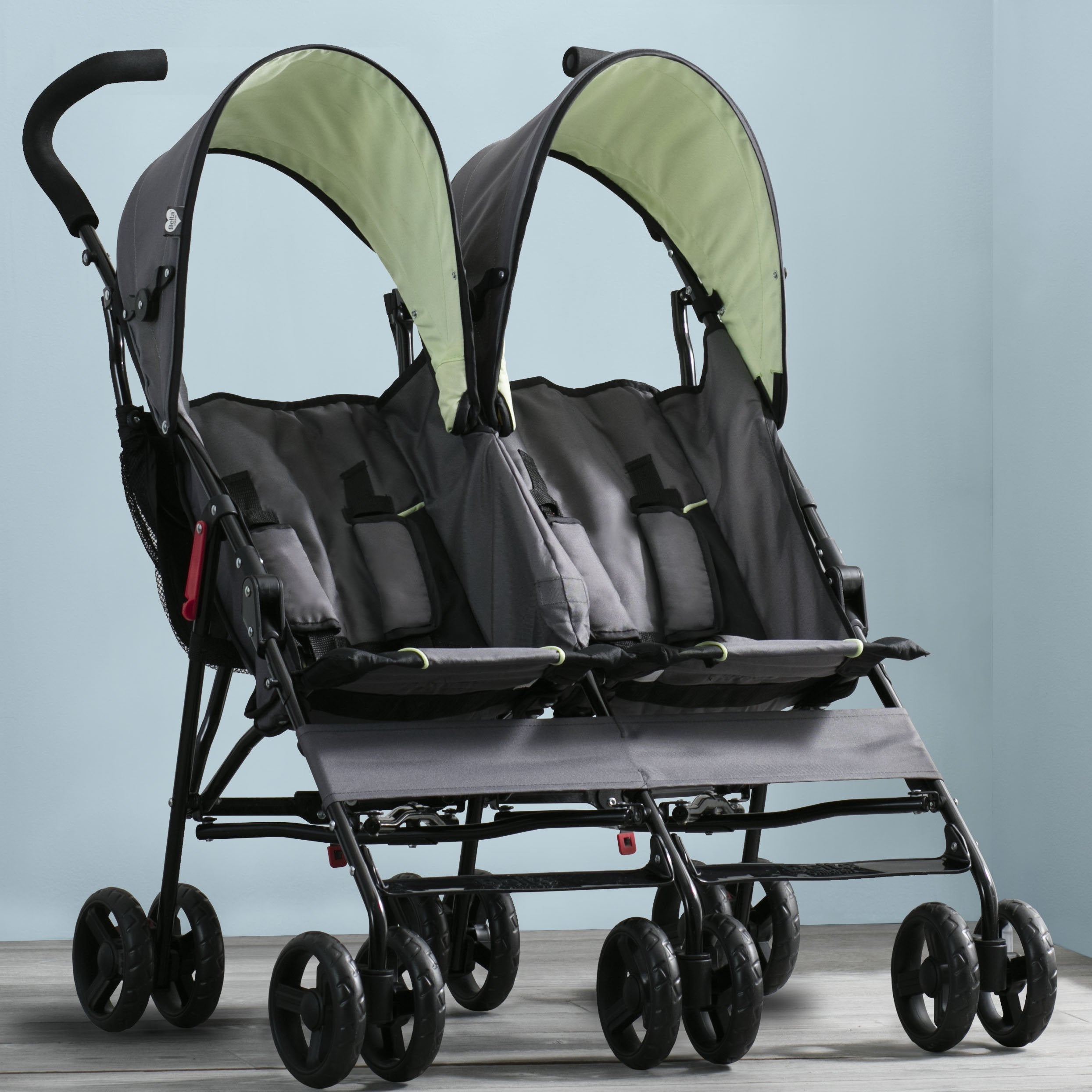 LX Side by Side Double Stroller for Twins - Lightweight & Compact Design for Easy Maneuvering - Perfect for Shopping, Travel, and Outdoor Adventures