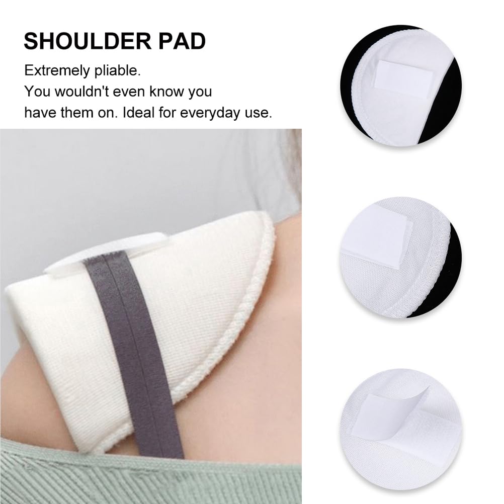 EXCEART 2 Pairs Shoulder Pads with Hook and Loop Tape - Sponge Foam Shoulder Pads for Men & Women - Suit Jacket Shoulder Pads for Knitwear, Dresses & Formal Attire - Perfect for Tailoring, Costumes & Professional Outfits